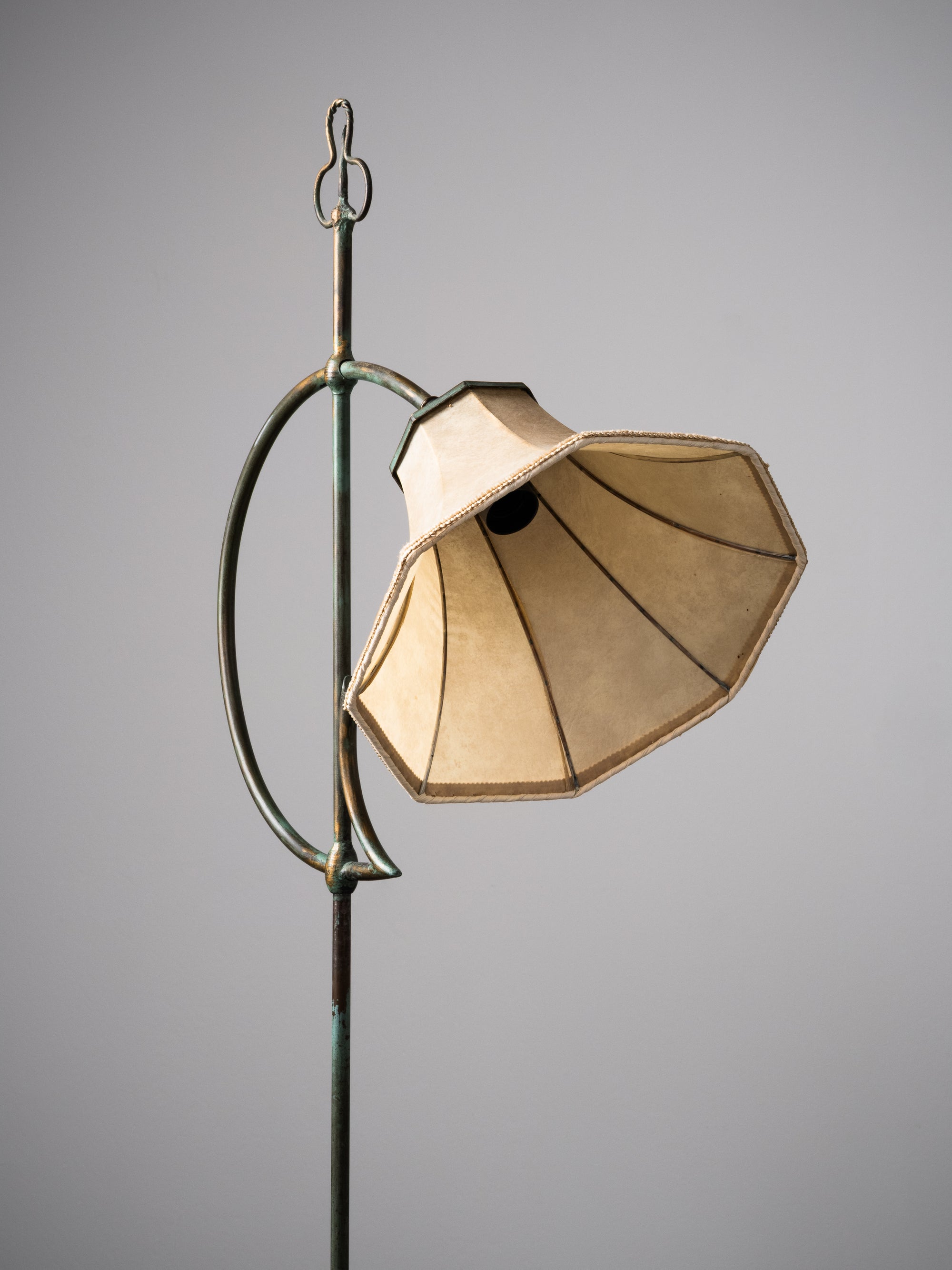 Wrought Iron Floor Lamp Model 808 by Taidetakomo Hakkarainen, Finland, 1930s