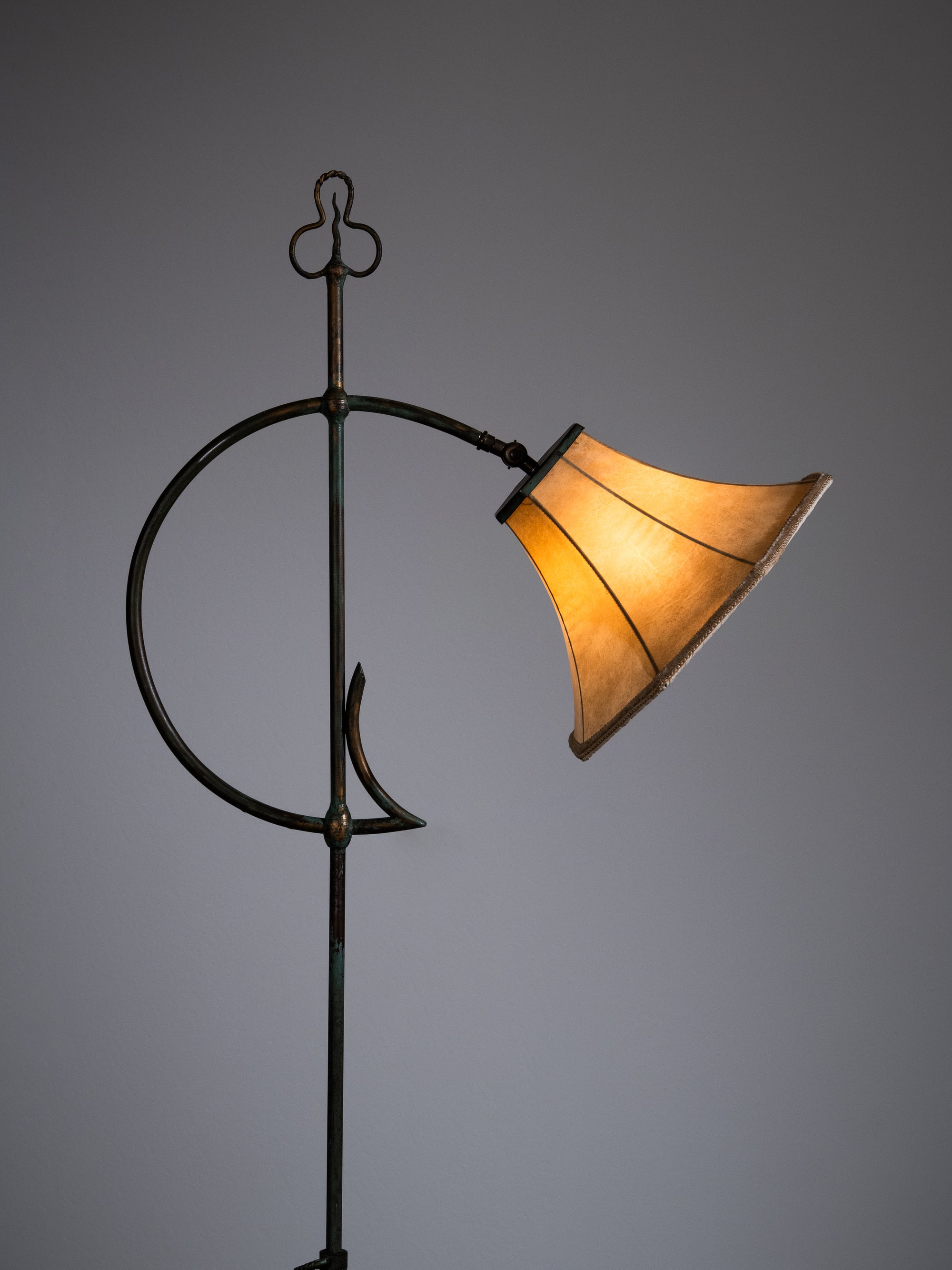 Wrought Iron Floor Lamp Model 808 by Taidetakomo Hakkarainen, Finland, 1930s