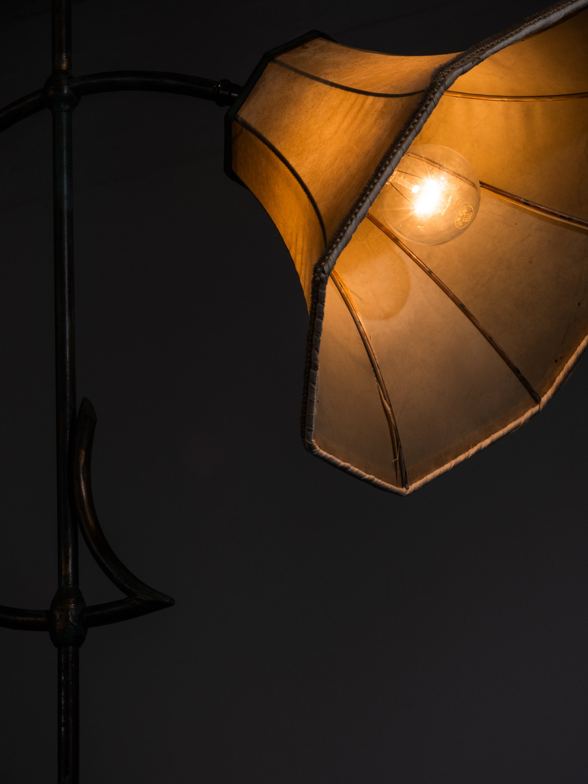 Wrought Iron Floor Lamp Model 808 by Taidetakomo Hakkarainen, Finland, 1930s