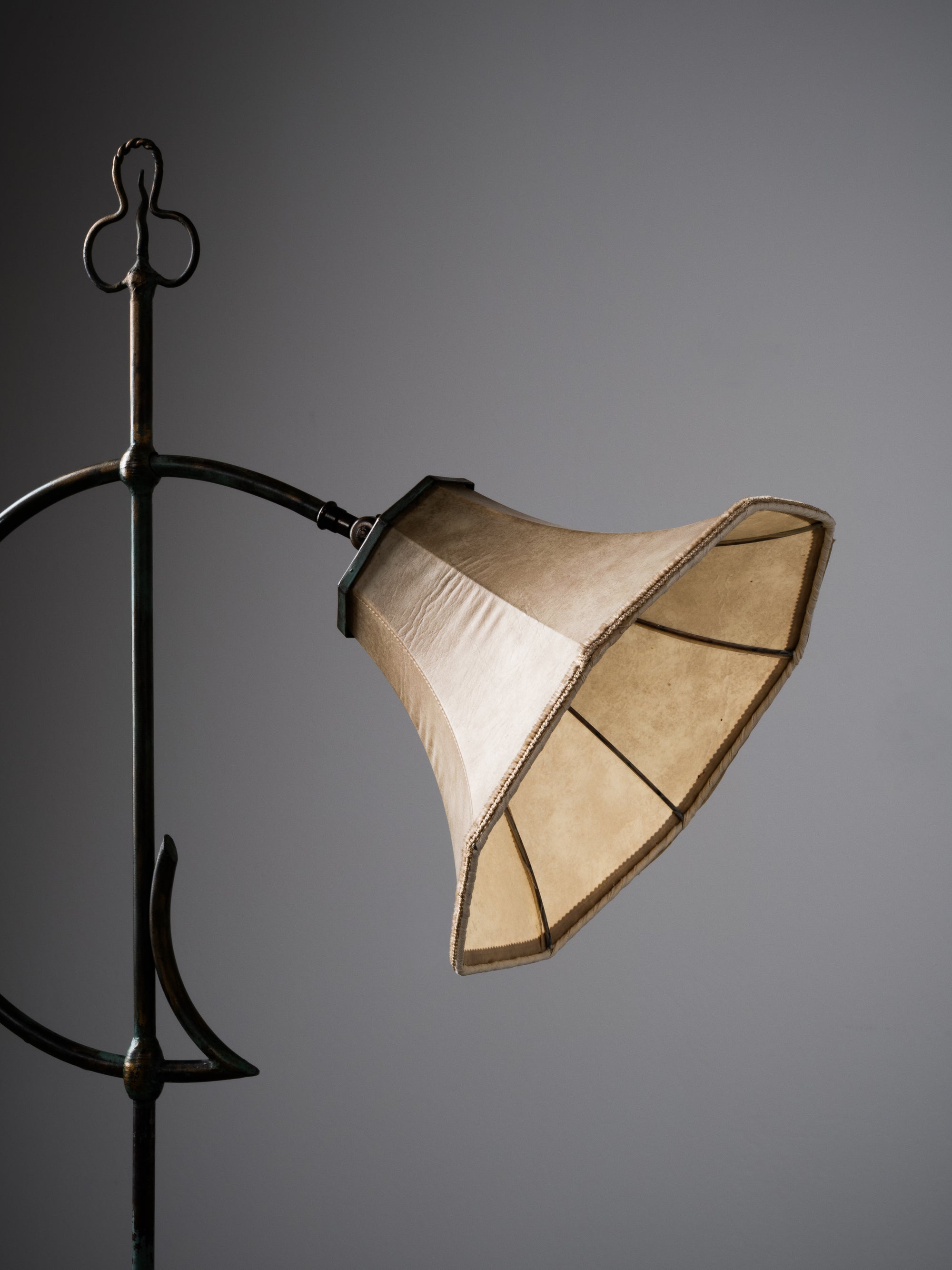 Wrought Iron Floor Lamp Model 808 by Taidetakomo Hakkarainen, Finland, 1930s