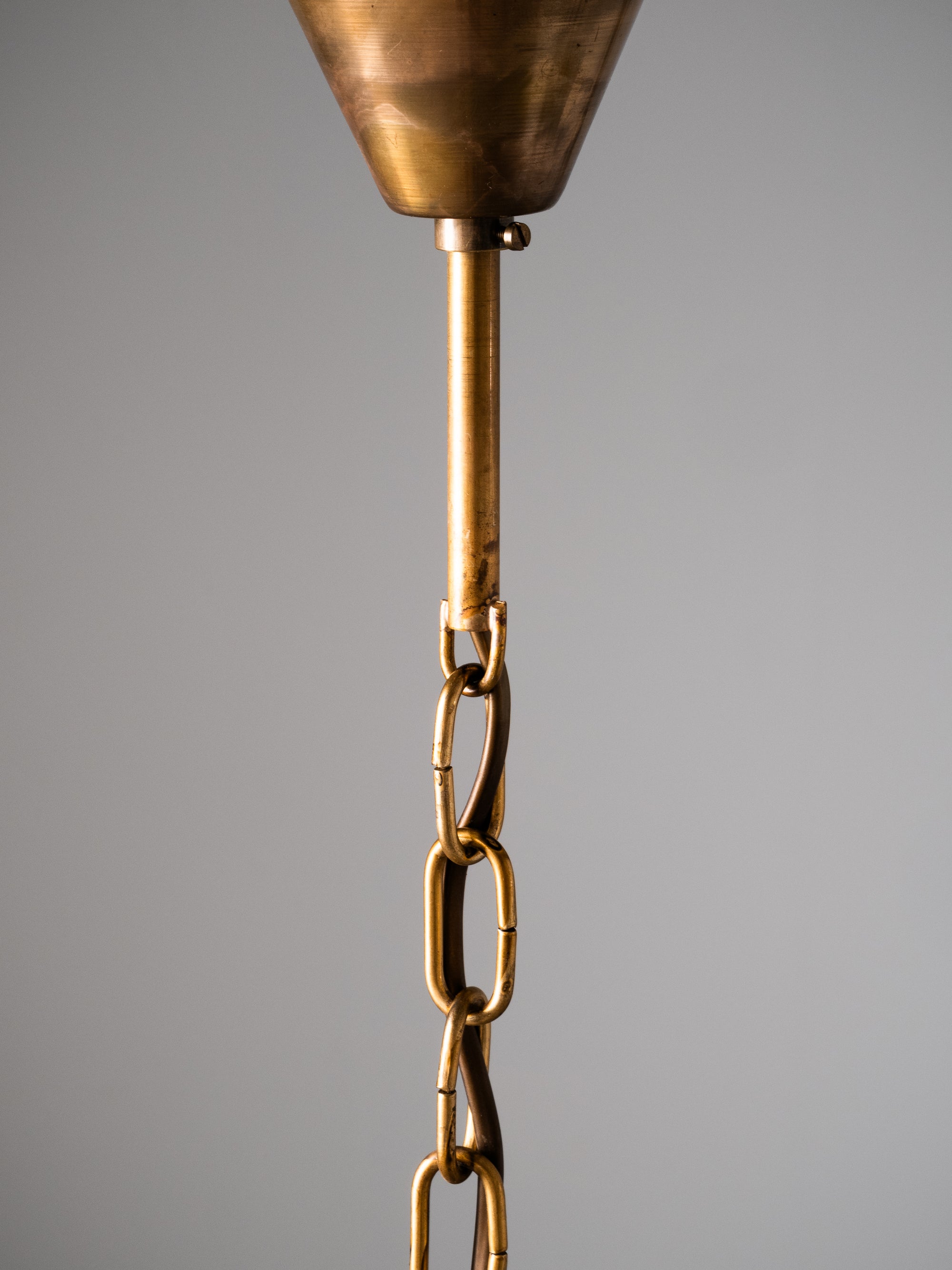 Brutalist Brass Pendant Lamp by Svend Aage Holm Sørensen, Denmark, 1960s