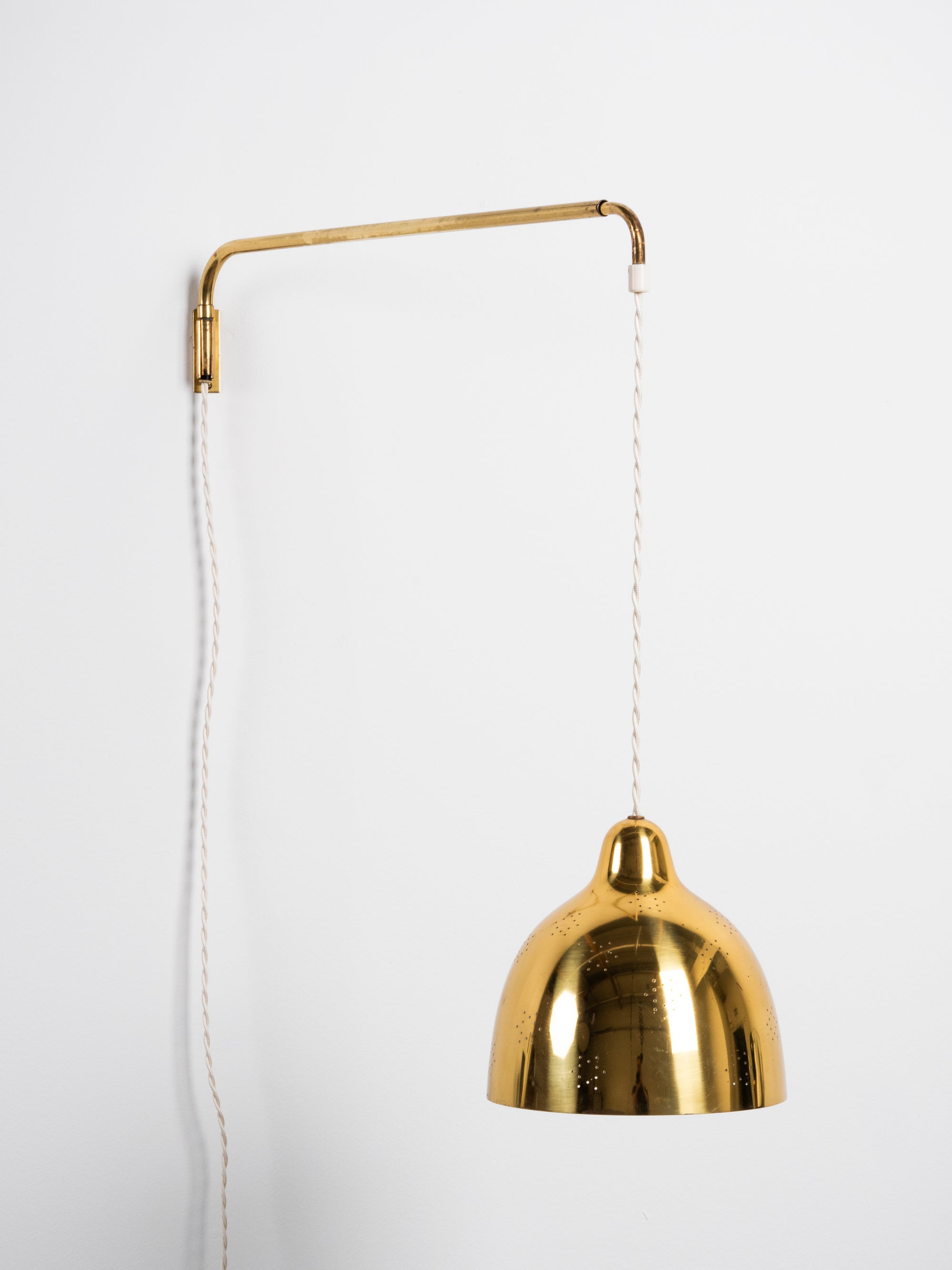 Adjustable Brass Wall Lamp by Lisa Johansson-Pape for Orno, Finland, 1950s