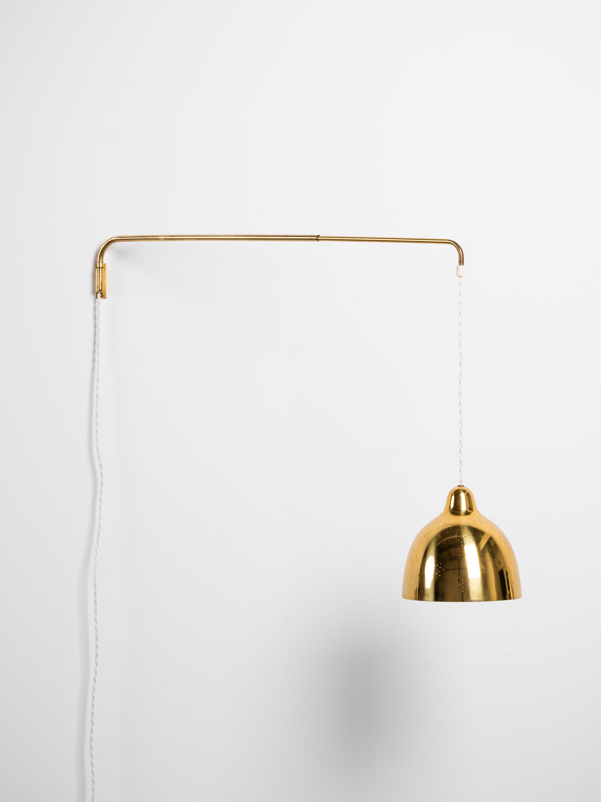 Adjustable Brass Wall Lamp by Lisa Johansson-Pape for Orno, Finland, 1950s