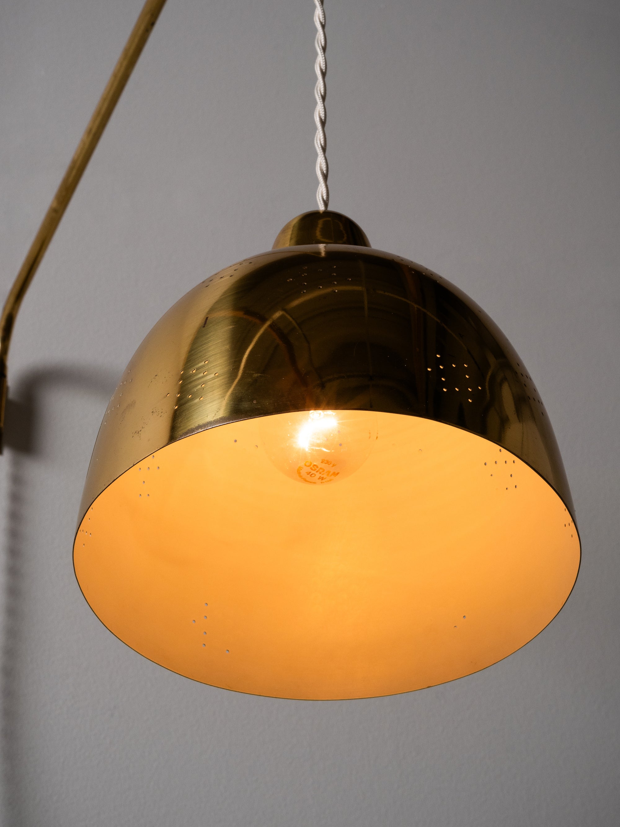 Adjustable Brass Wall Lamp by Lisa Johansson-Pape for Orno, Finland, 1950s