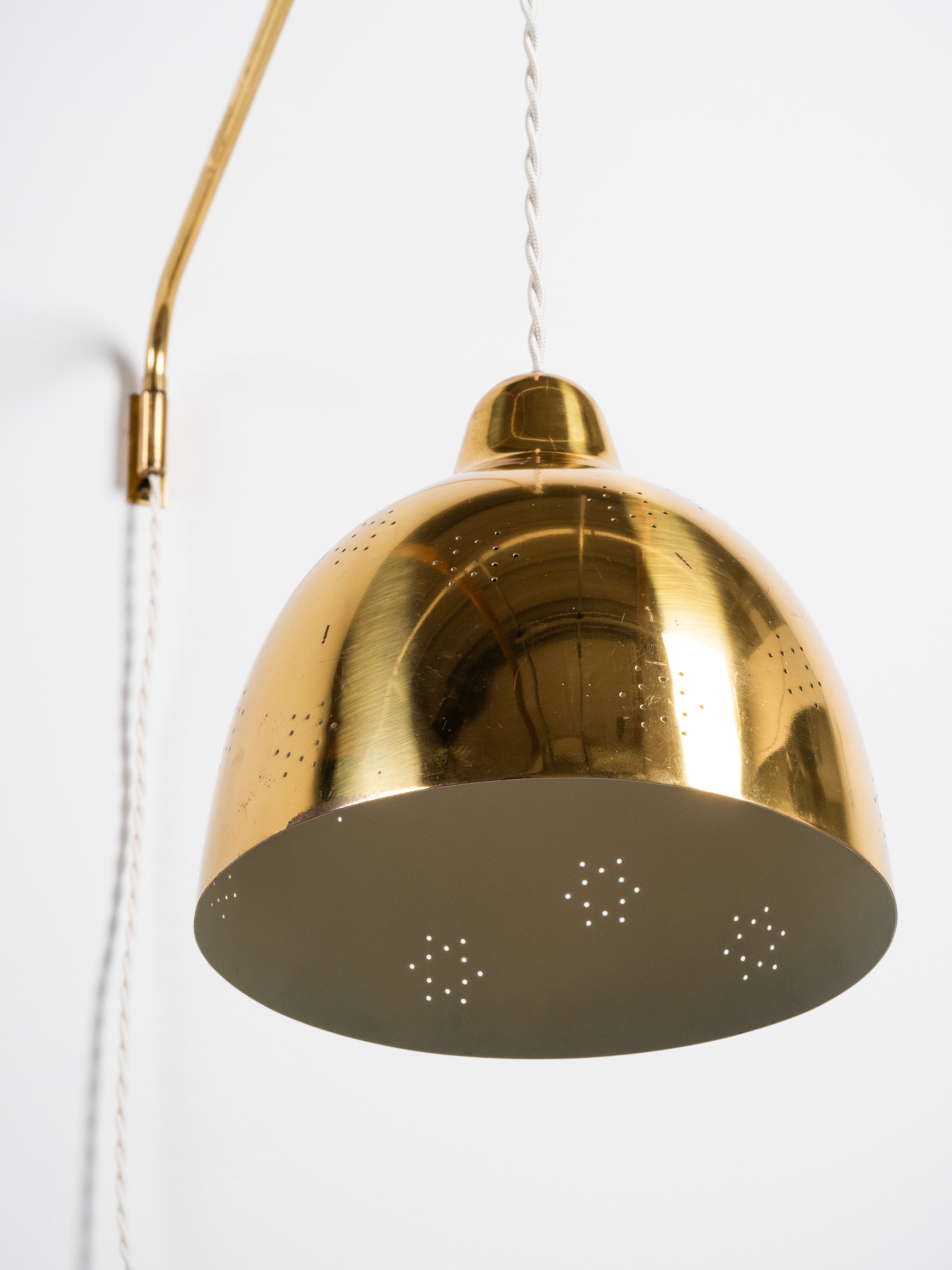 Adjustable Brass Wall Lamp by Lisa Johansson-Pape for Orno, Finland, 1950s