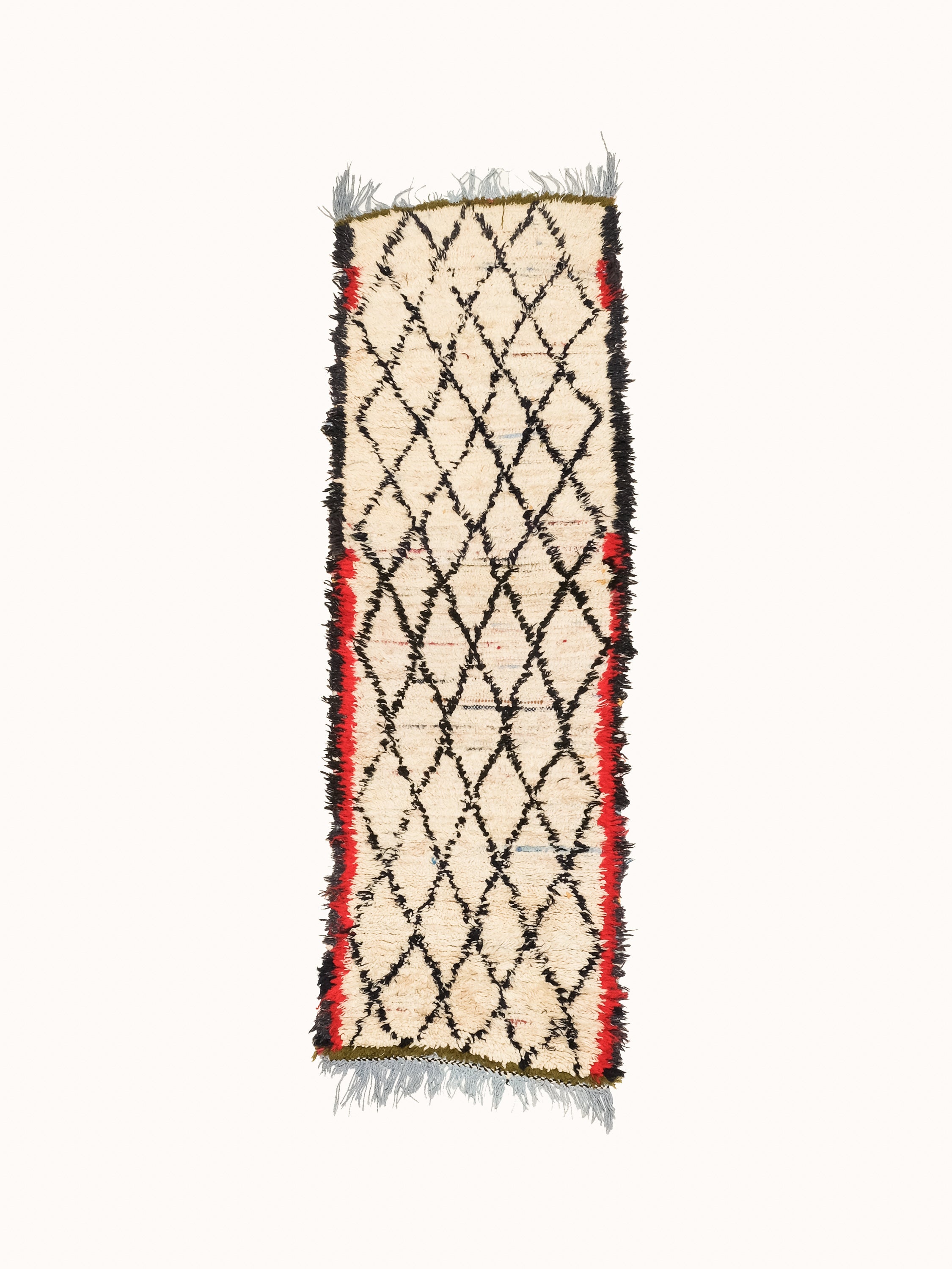 Vintage Moroccan Boucherouite Rug | 228 x 70 cm