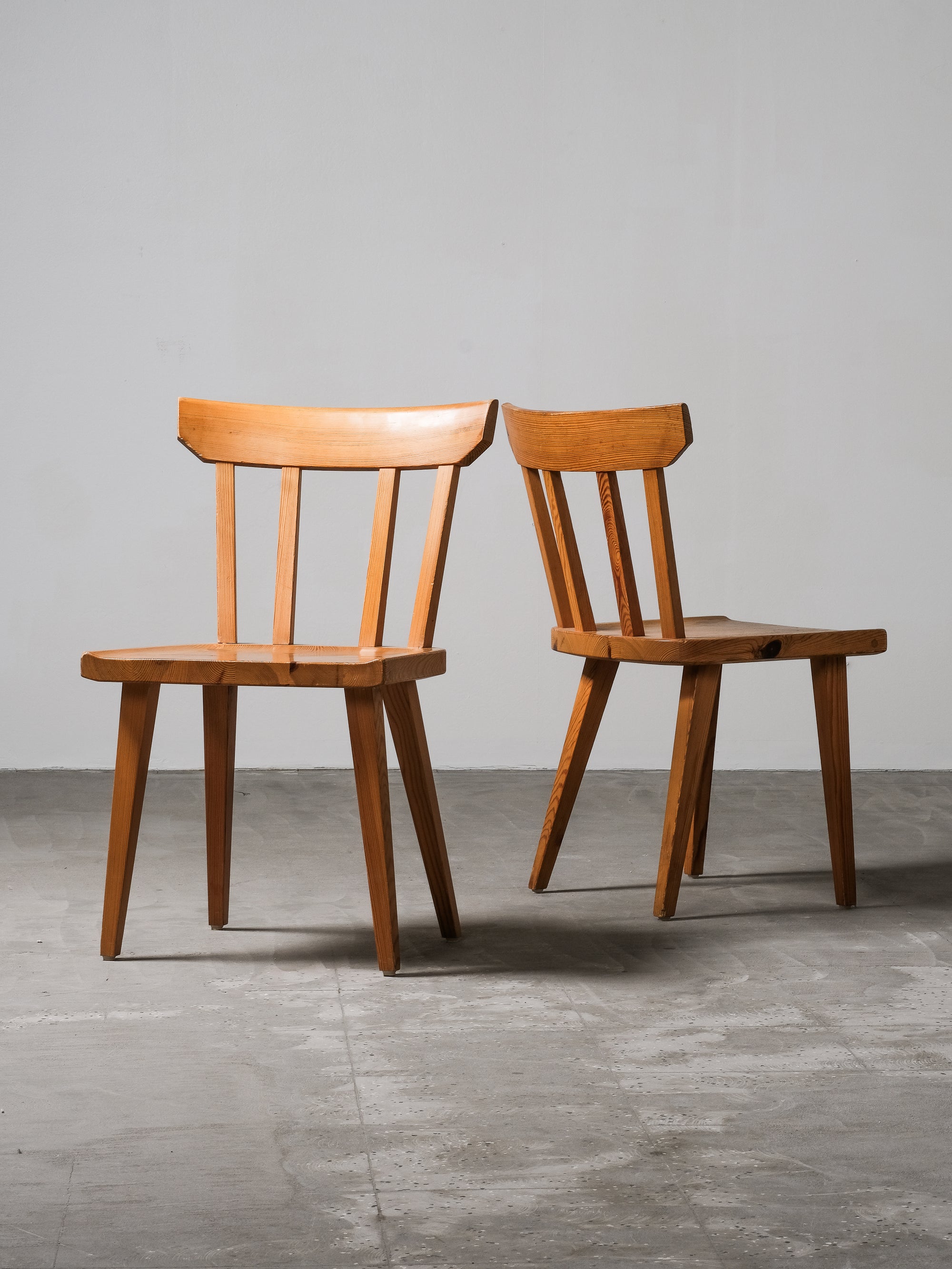 Pine Dining Chairs by Göran Malmvall for Karl Andersson &amp; Söner, 1970s, Set of 8