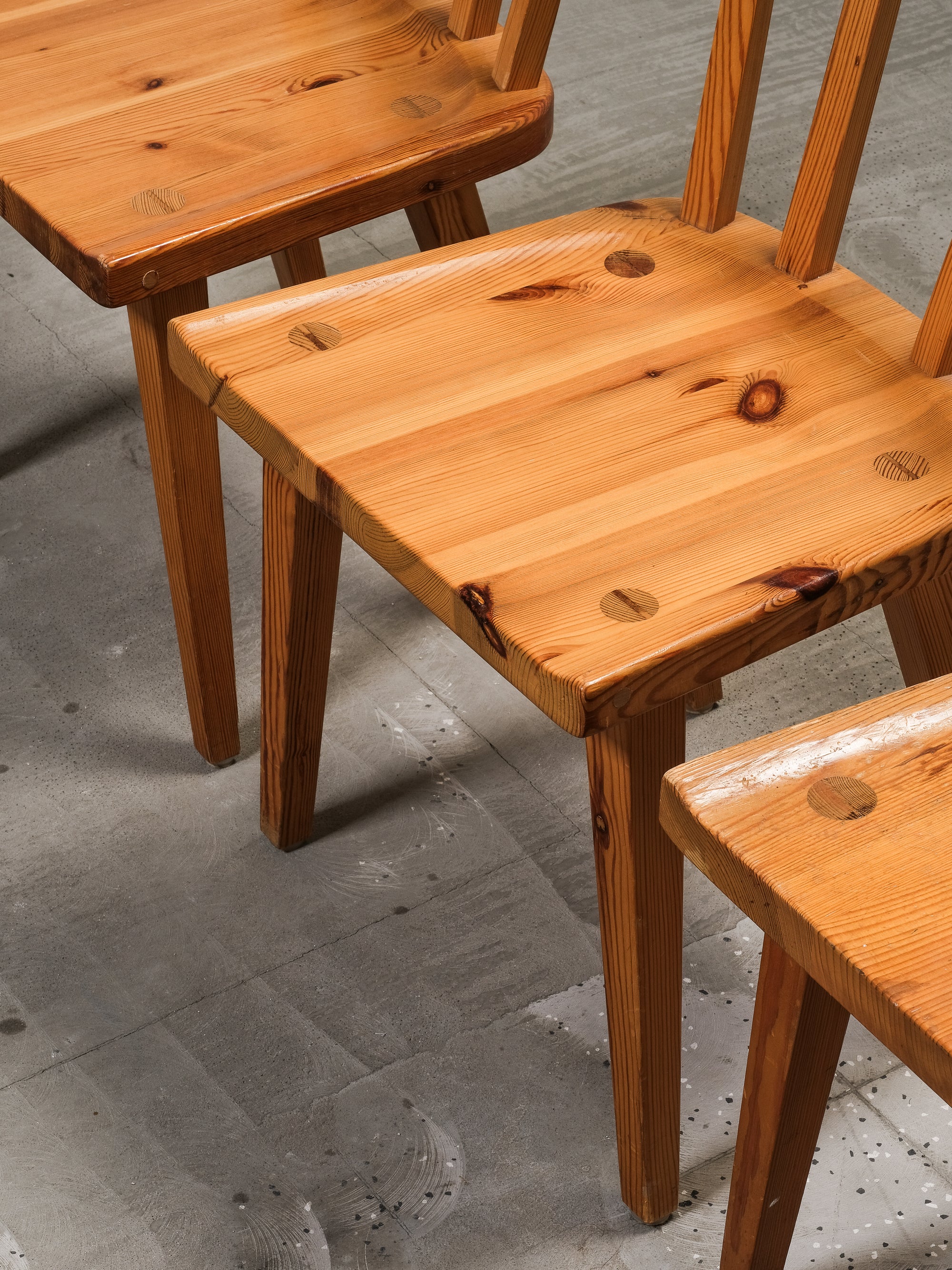 Pine Dining Chairs by Göran Malmvall for Karl Andersson &amp; Söner, 1970s, Set of 8