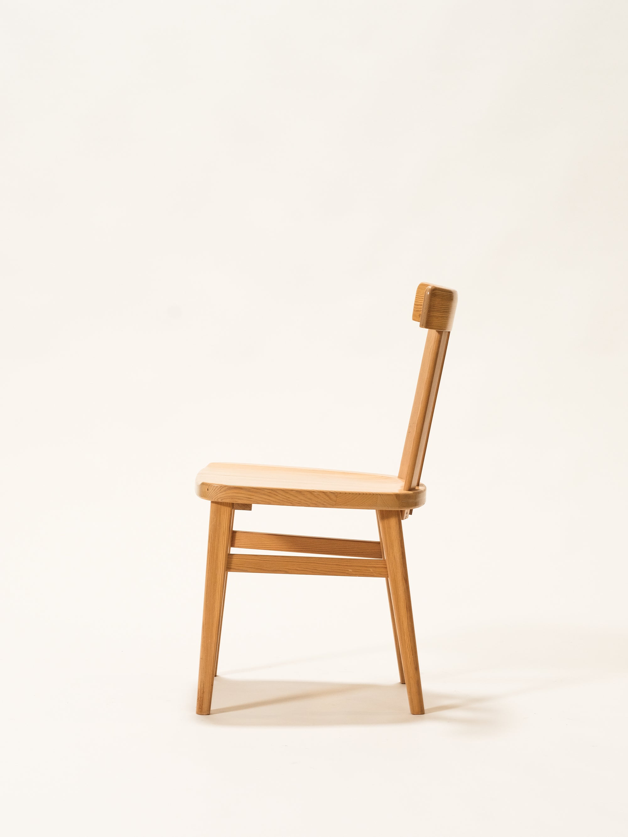 Solid Pine Dining Chairs Model &quot;Leo&quot; by Werner West for Keravan Puusepäntehdas, Set of 6