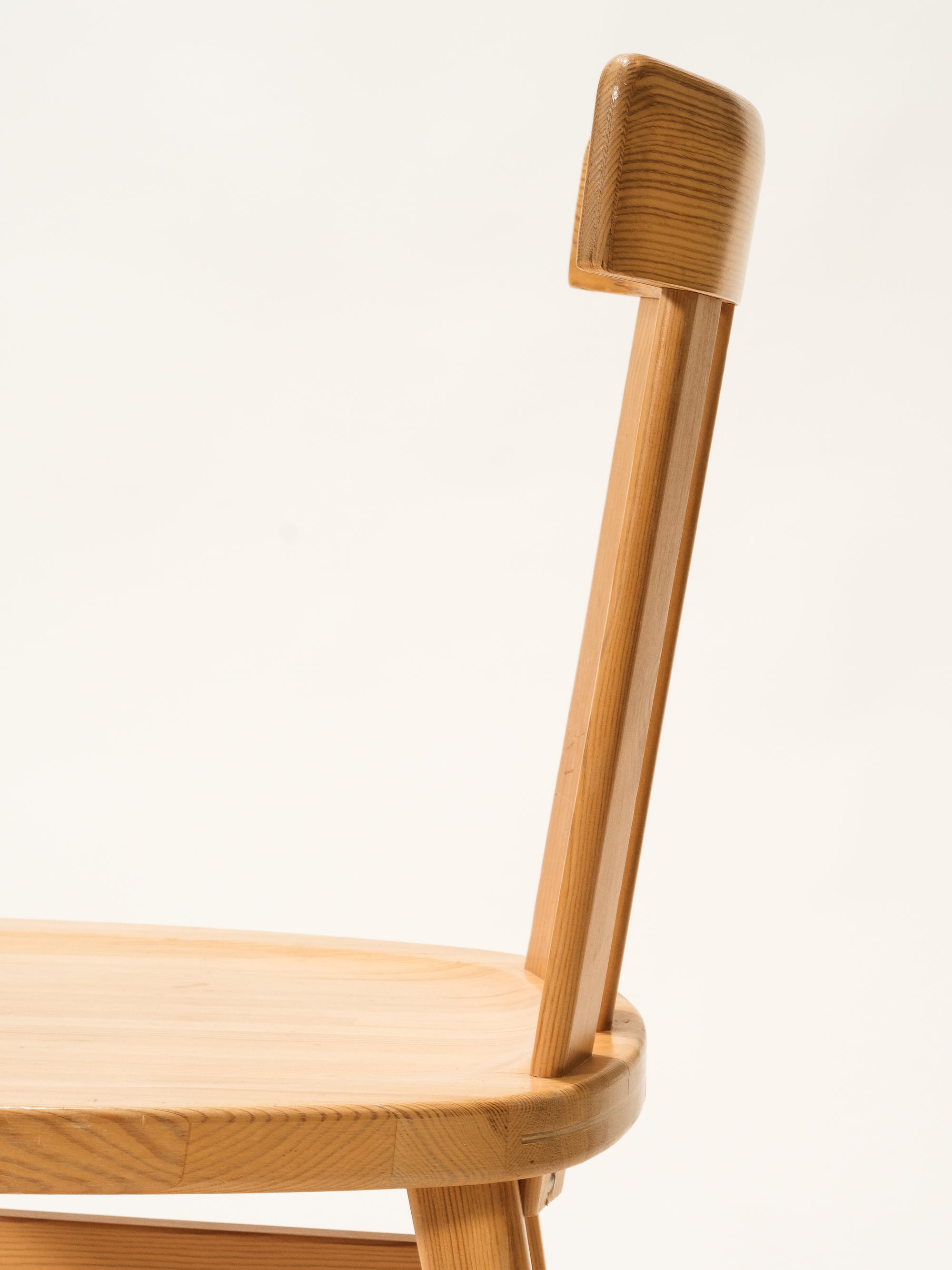 Solid Pine Dining Chairs Model &quot;Leo&quot; by Werner West for Keravan Puusepäntehdas, Set of 6