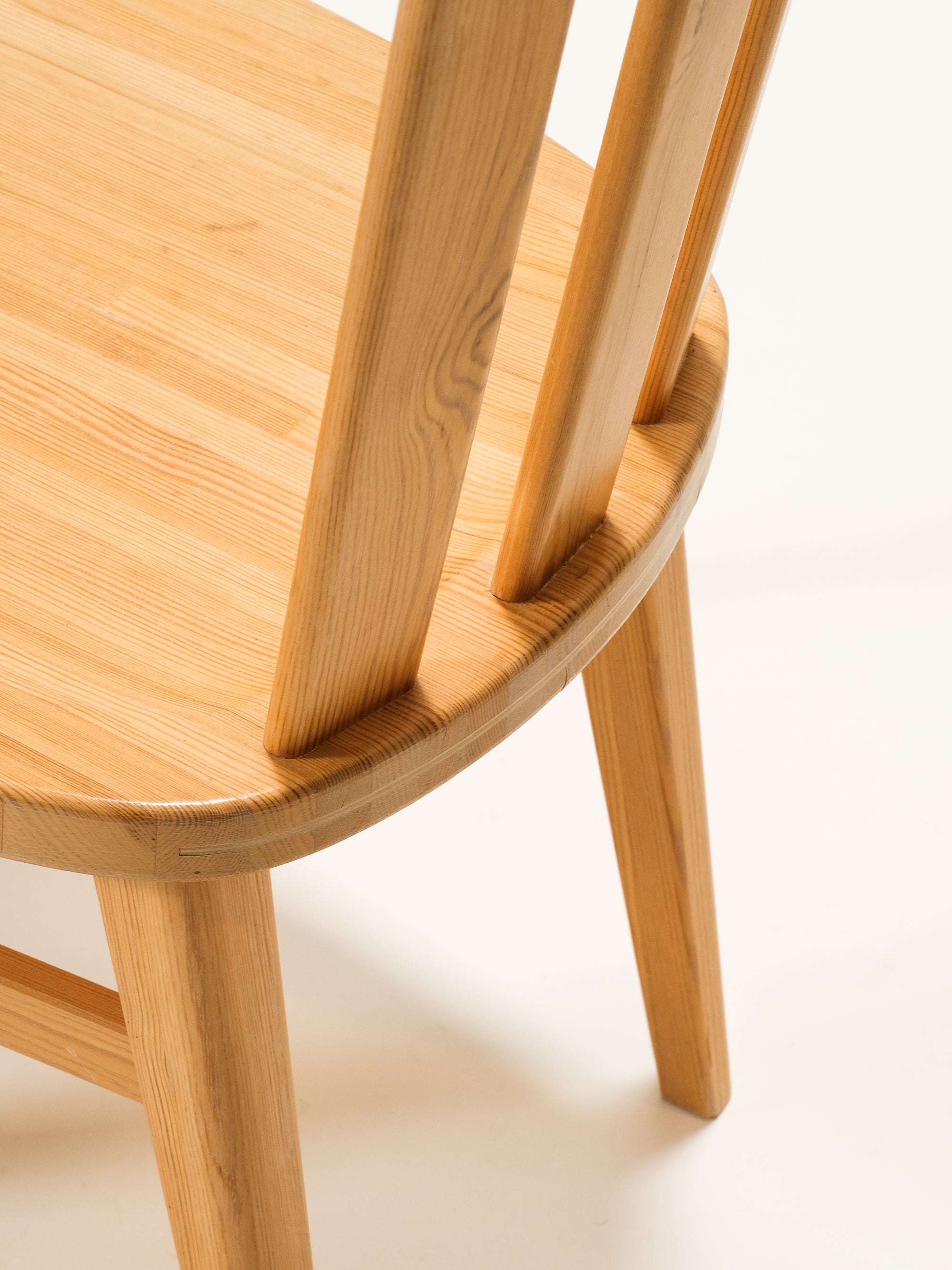Solid Pine Dining Chairs Model &quot;Leo&quot; by Werner West for Keravan Puusepäntehdas, Set of 6