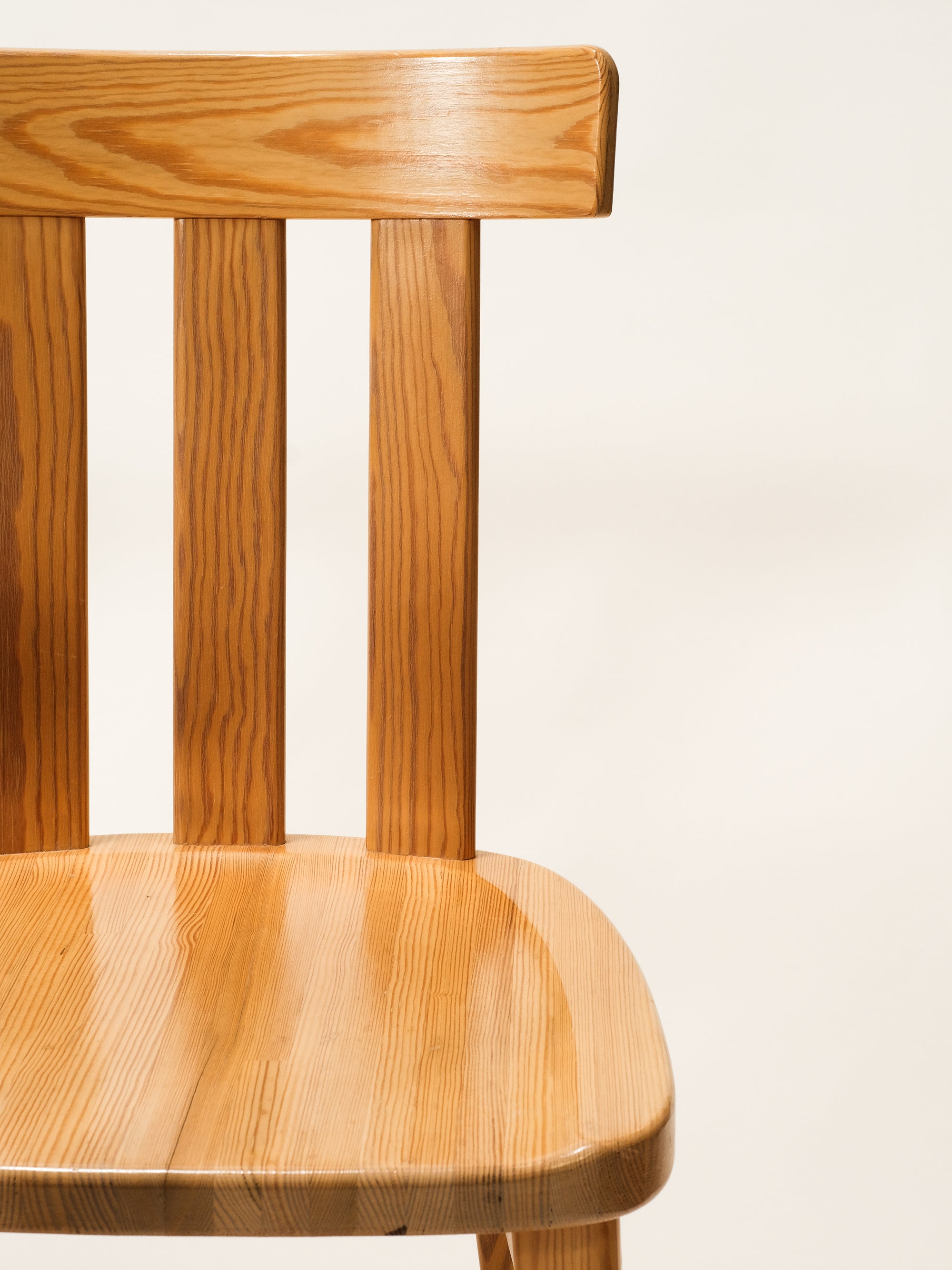 Solid Pine Dining Chairs Model &quot;Leo&quot; by Werner West for Keravan Puusepäntehdas, Set of 6