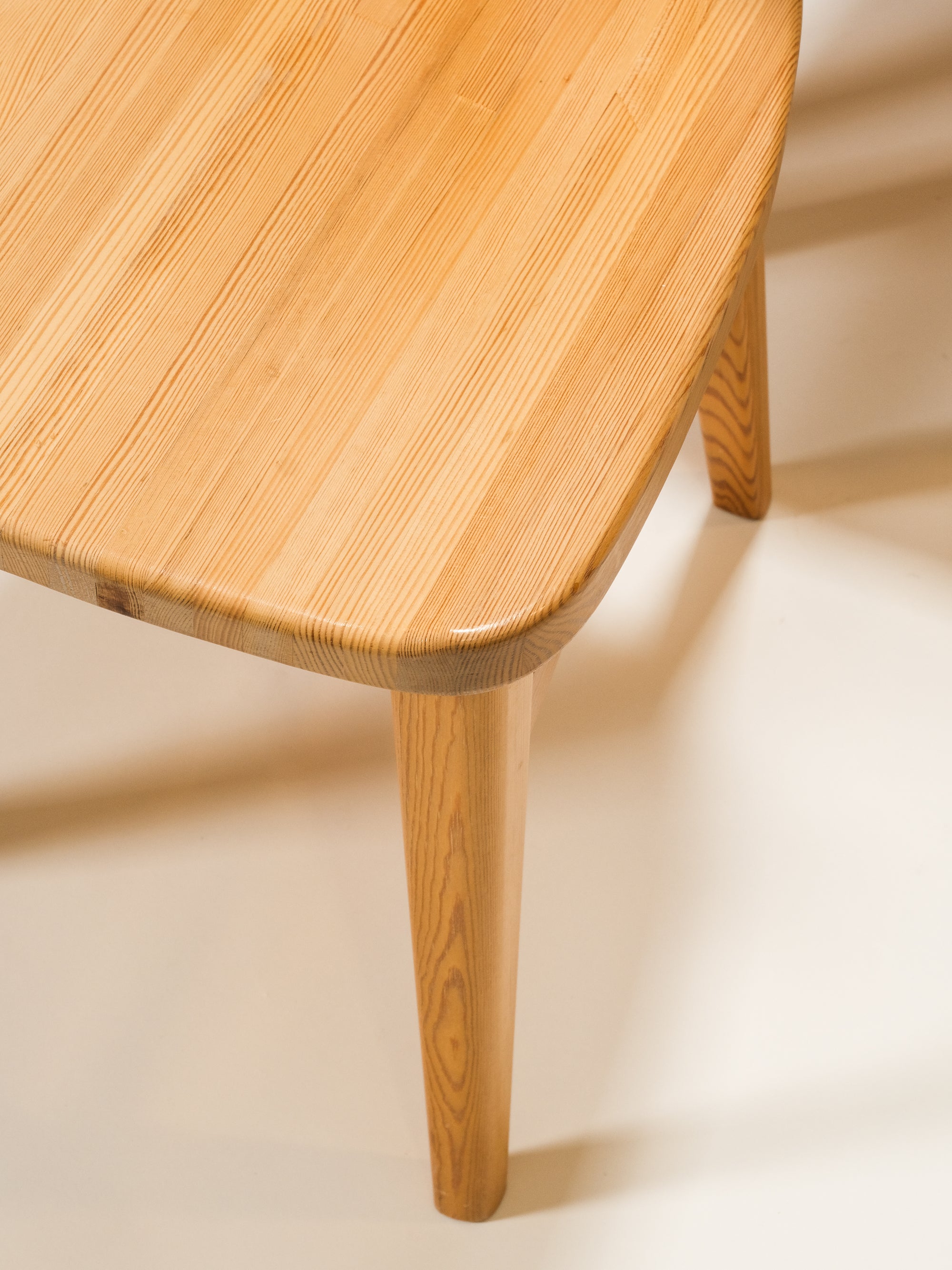 Solid Pine Dining Chairs Model &quot;Leo&quot; by Werner West for Keravan Puusepäntehdas, Set of 6