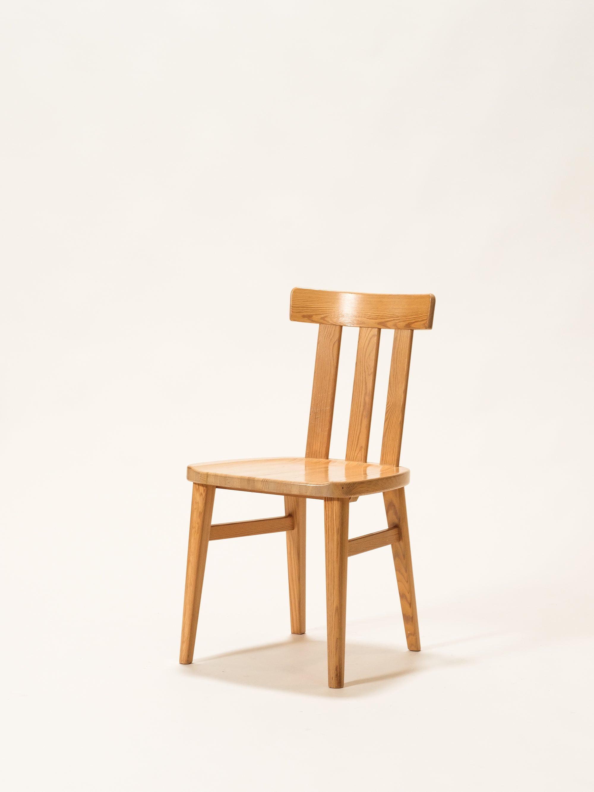 Solid Pine Dining Chairs Model &quot;Leo&quot; by Werner West for Keravan Puusepäntehdas, Set of 6