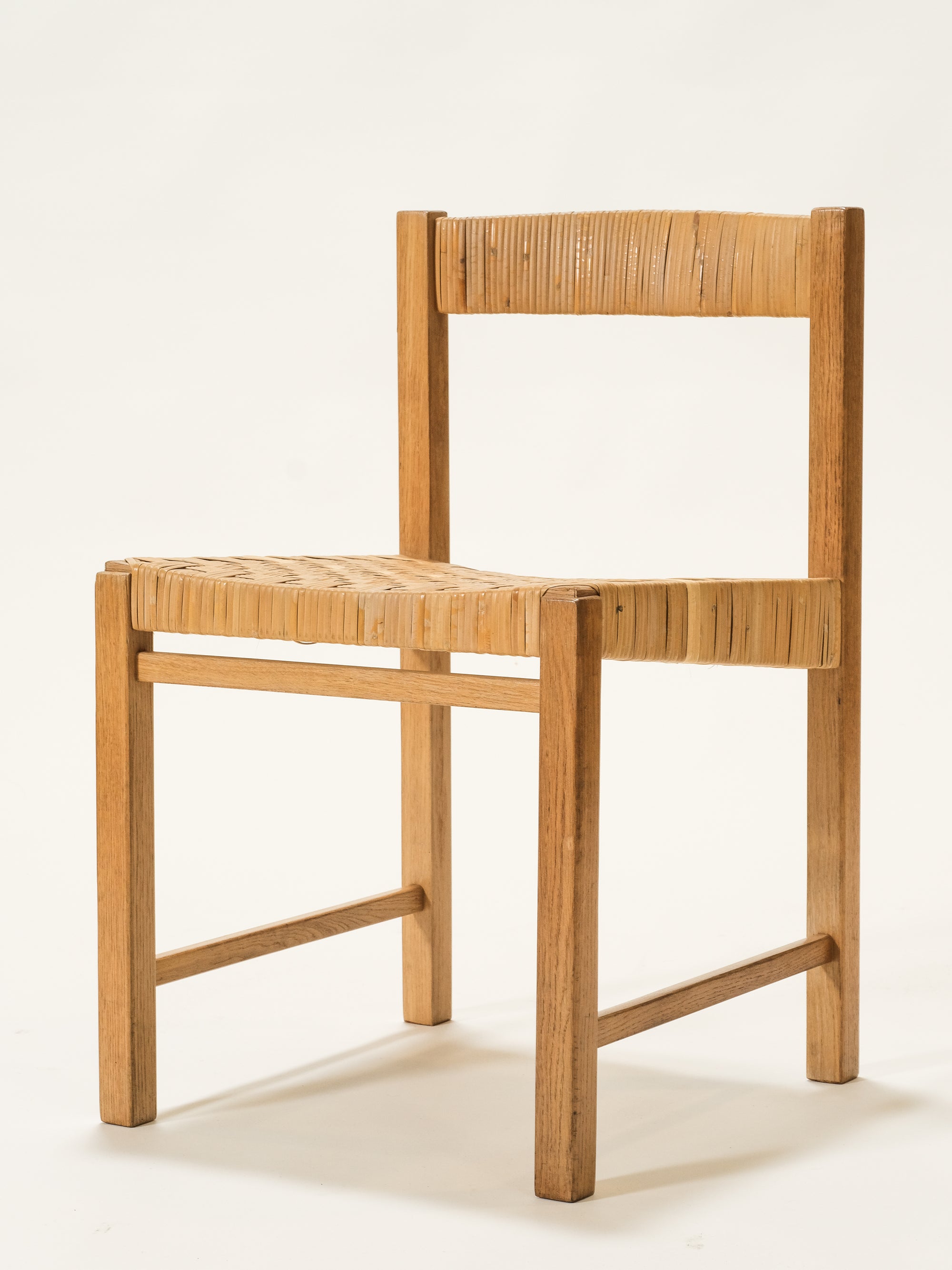 Oak &amp; Woven Cane Dining Chairs by Reino Ruokolainen for Haimi, 1960s, Set of 6