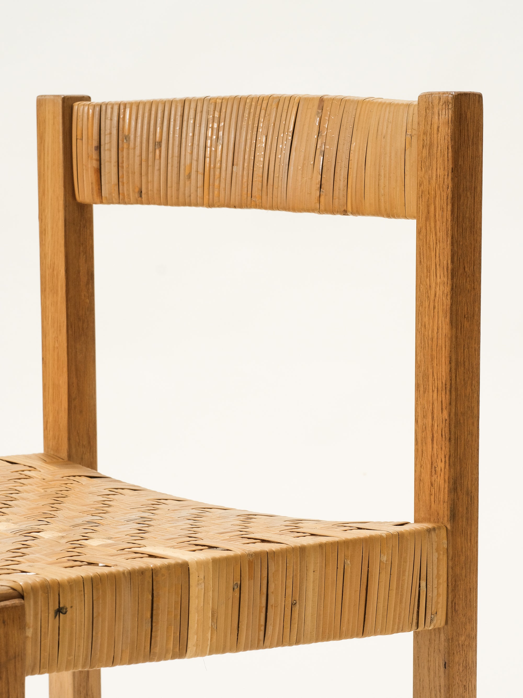 Oak &amp; Woven Cane Dining Chairs by Reino Ruokolainen for Haimi, 1960s, Set of 6