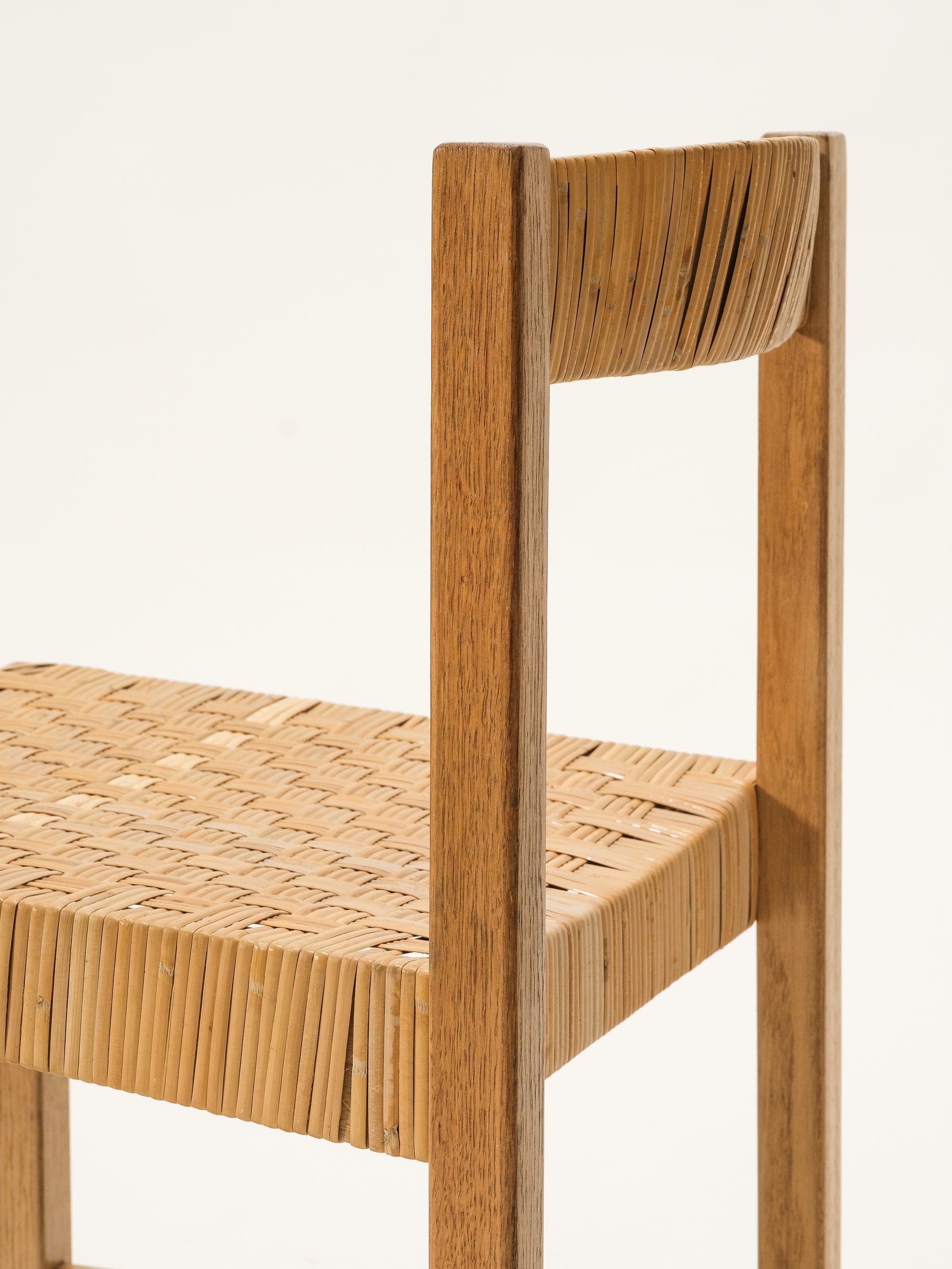 Oak &amp; Woven Cane Dining Chairs by Reino Ruokolainen for Haimi, 1960s, Set of 6