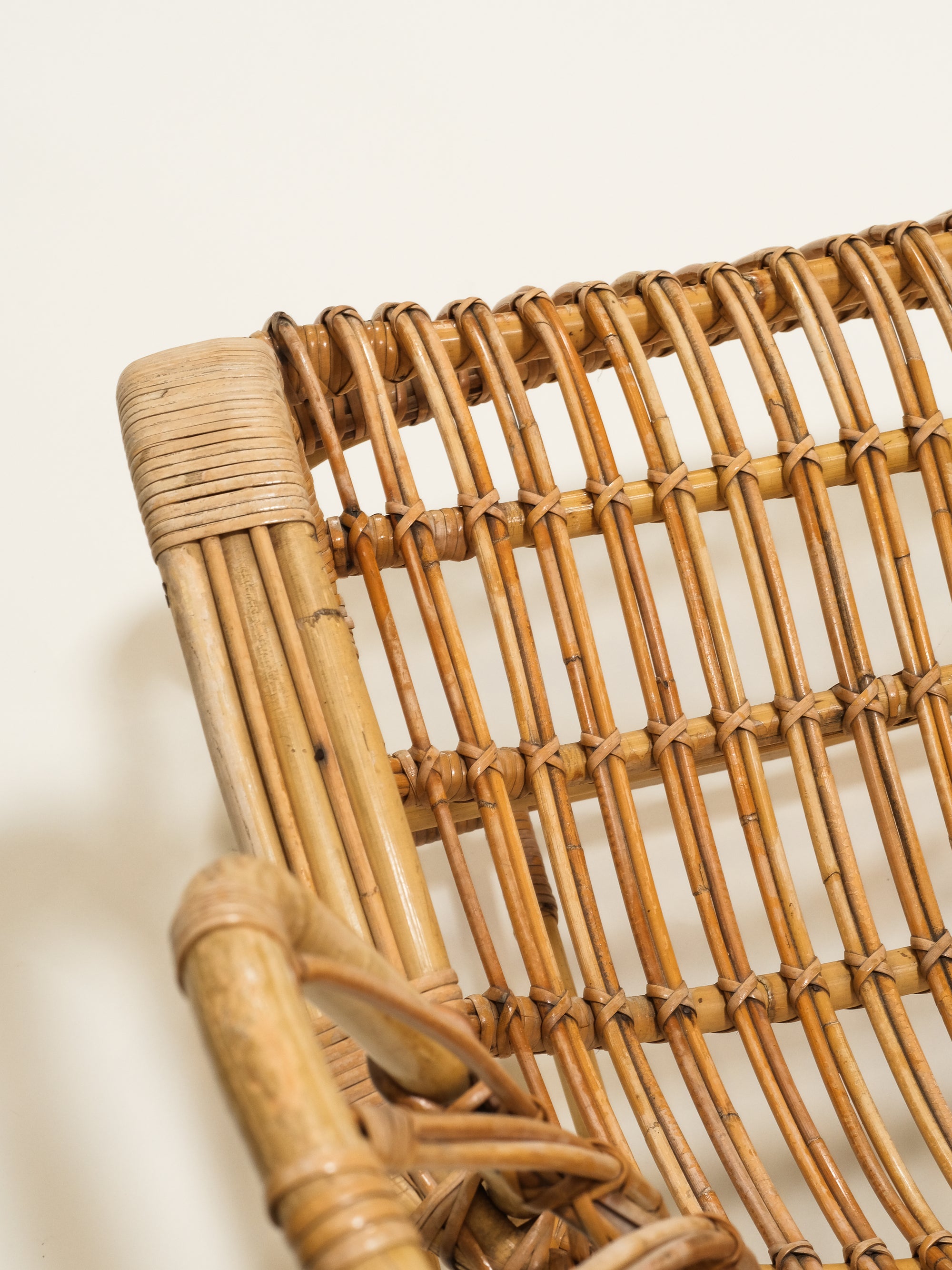 Mid-Century Rattan Lounge Chair