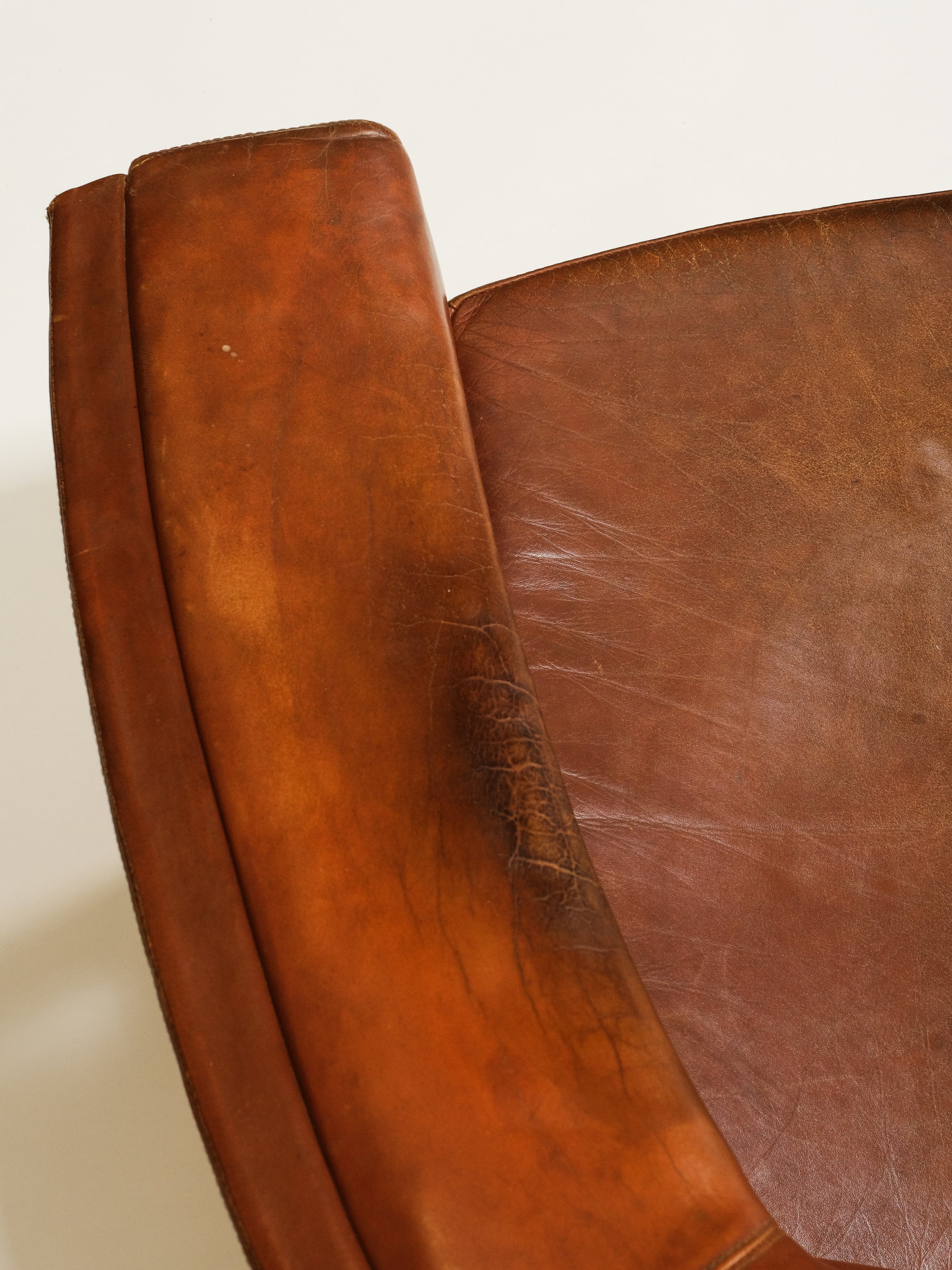 Model &quot;Corona&quot; Leather Sofa by Lennart Bender for Ulferts Möbler, Sweden, 1960s
