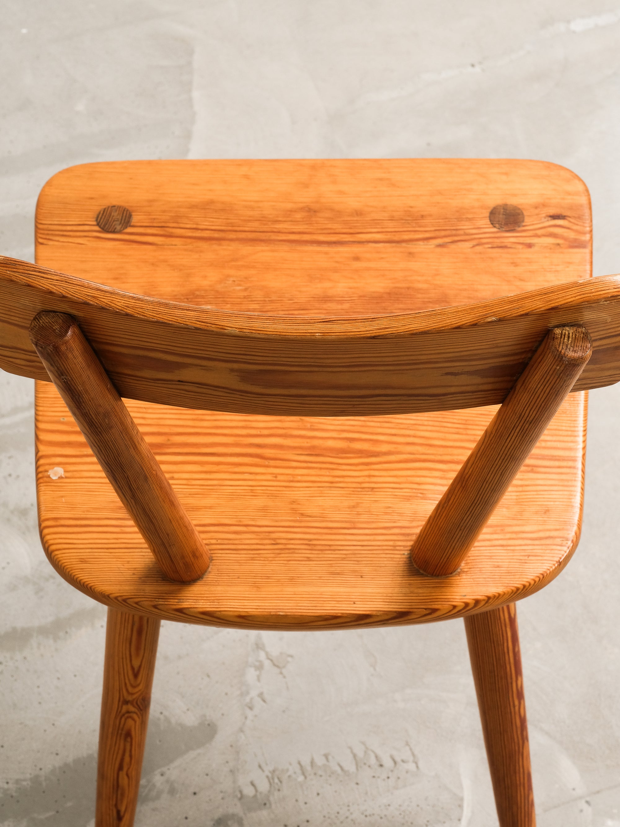 Scandinavian Modern Pine Dining Chairs, 1970s, Set of 4