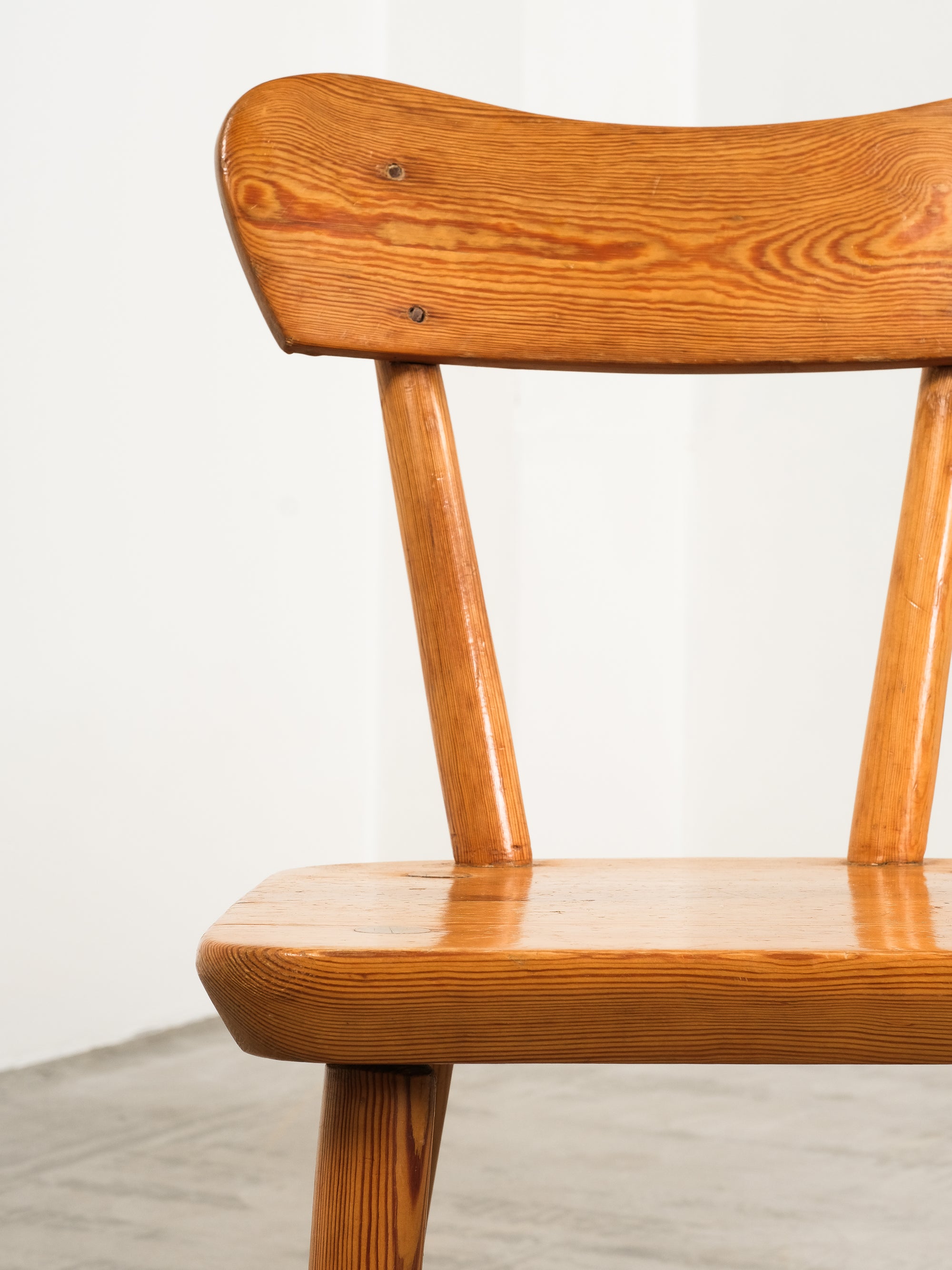 Scandinavian Modern Pine Dining Chairs, 1970s, Set of 4