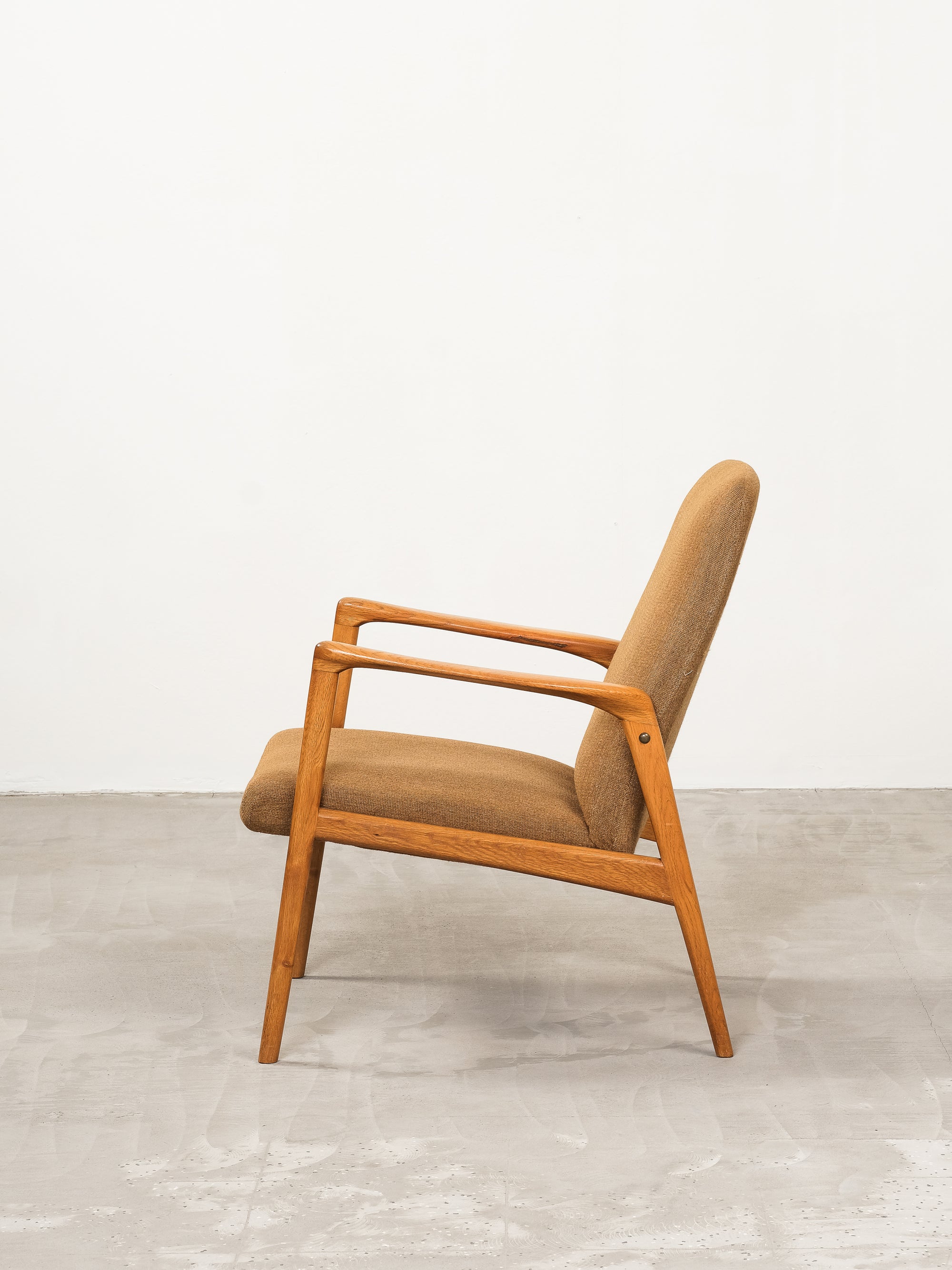 Scandinavian Mid-Century Oak Framed Easy Chair