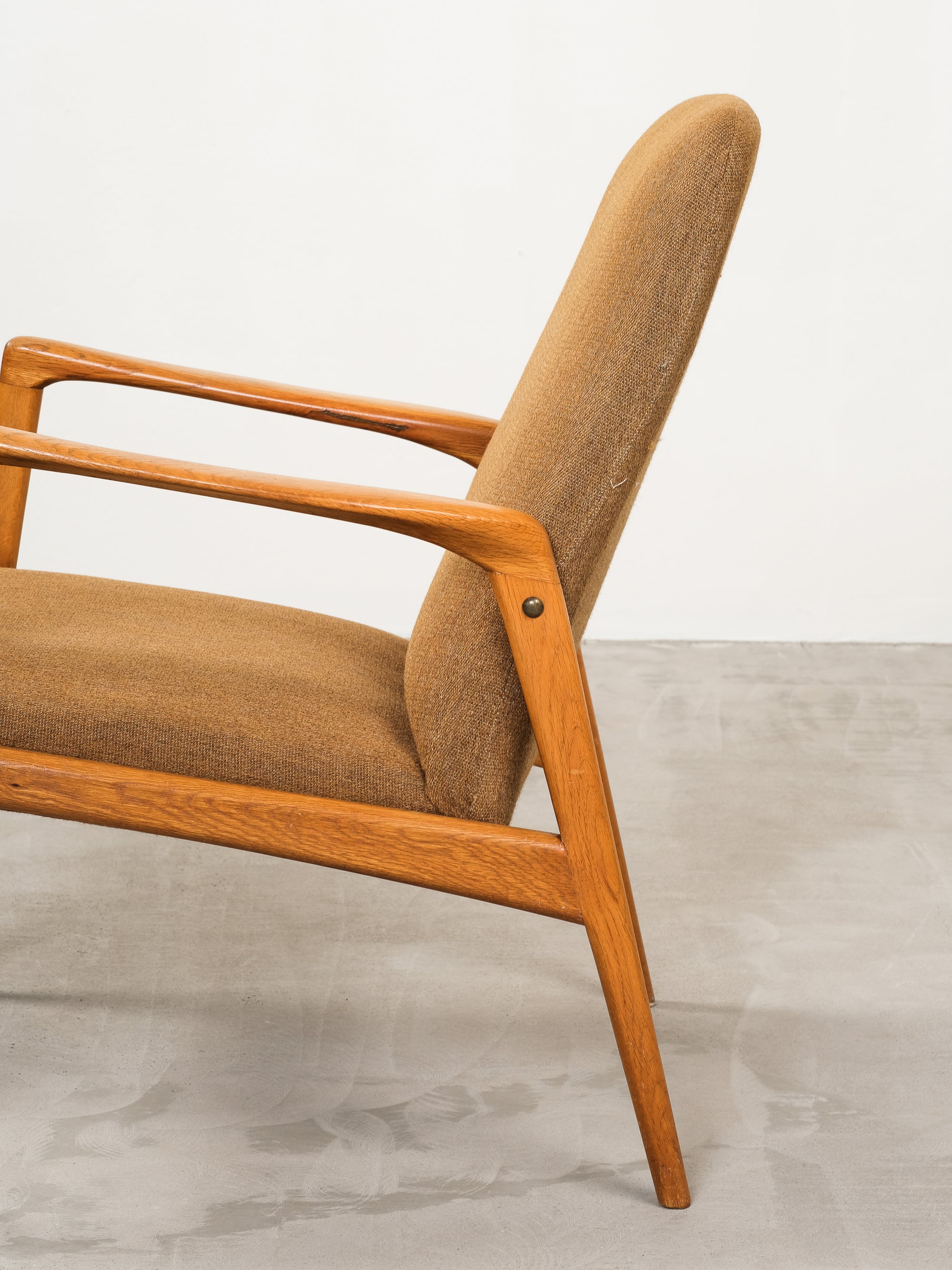 Scandinavian Mid-Century Oak Framed Easy Chair