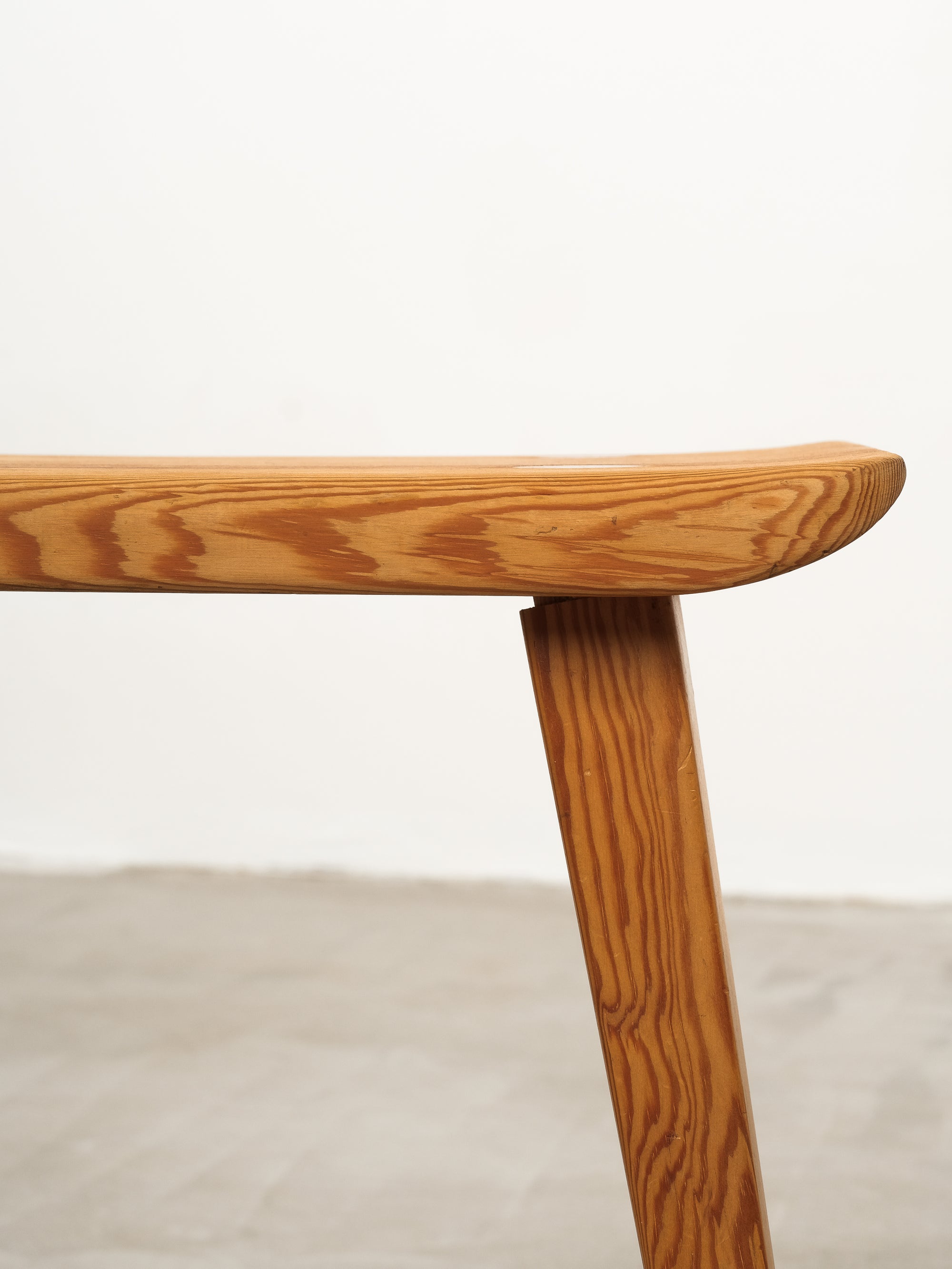 Swedish Pine Stool Model &quot;Visingsö&quot; by Carl Malmsten for Waggeryds Möbelfabrik
