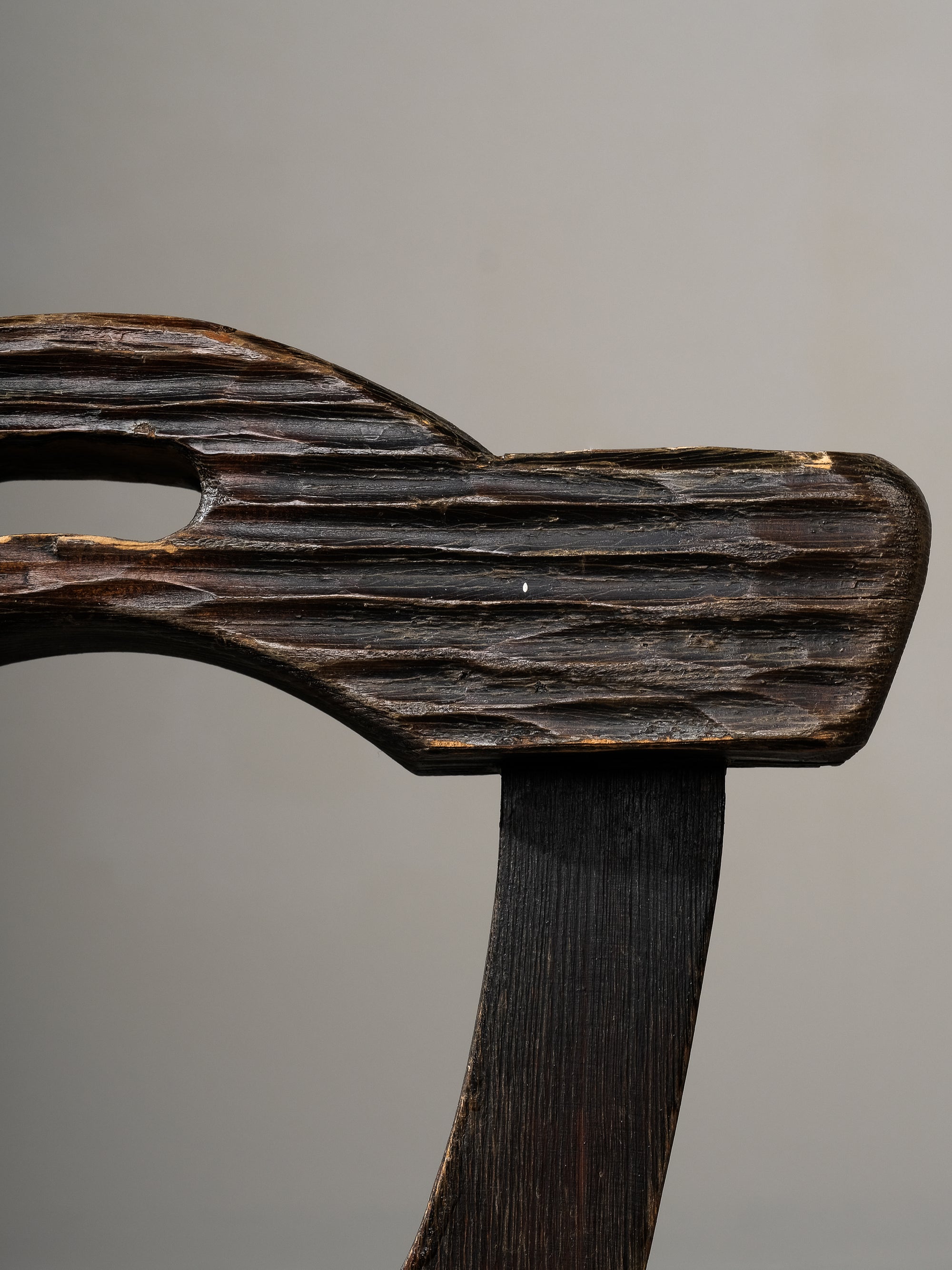 Antique Finnish Folk Art Rustic Pine Chair