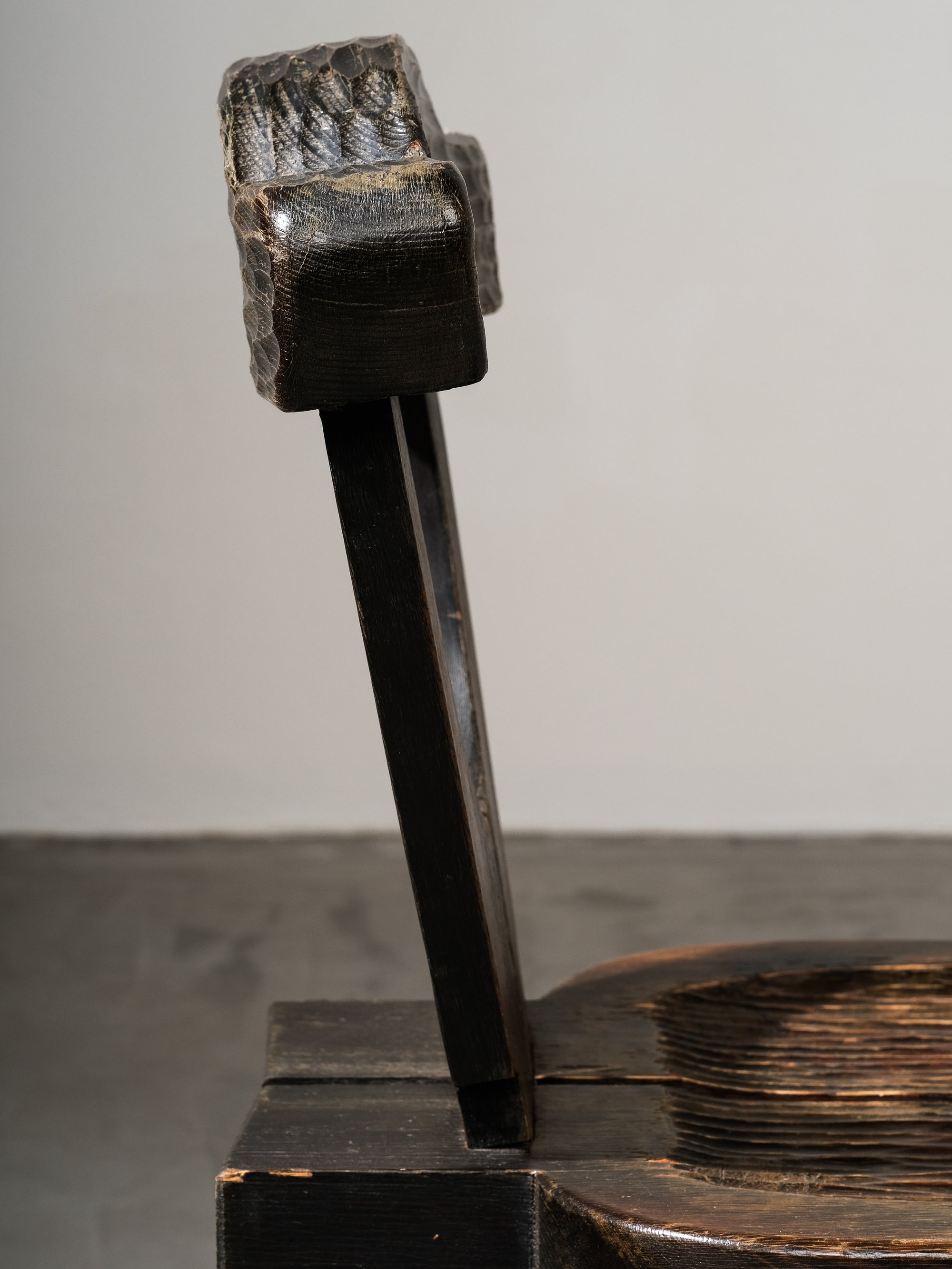 Antique Finnish Folk Art Rustic Pine Chair