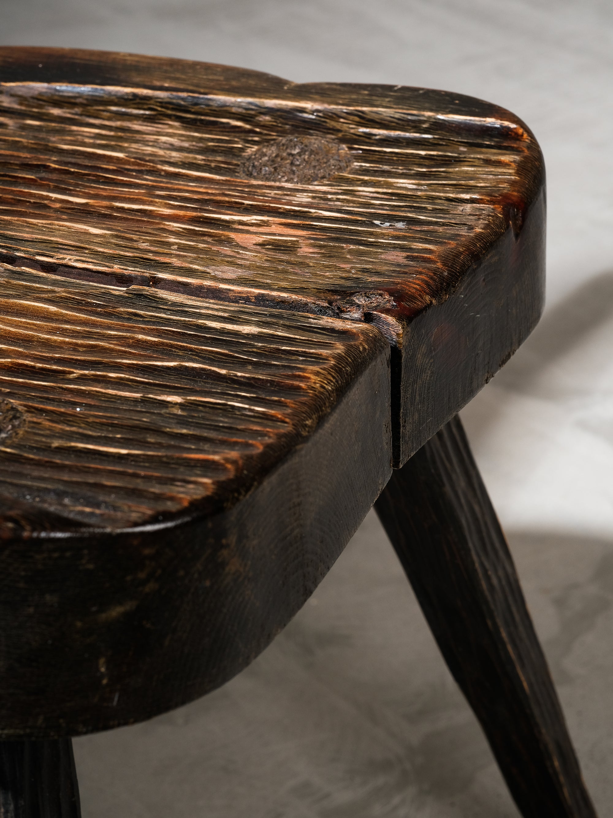 Antique Finnish Folk Art Rustic Pine Chair