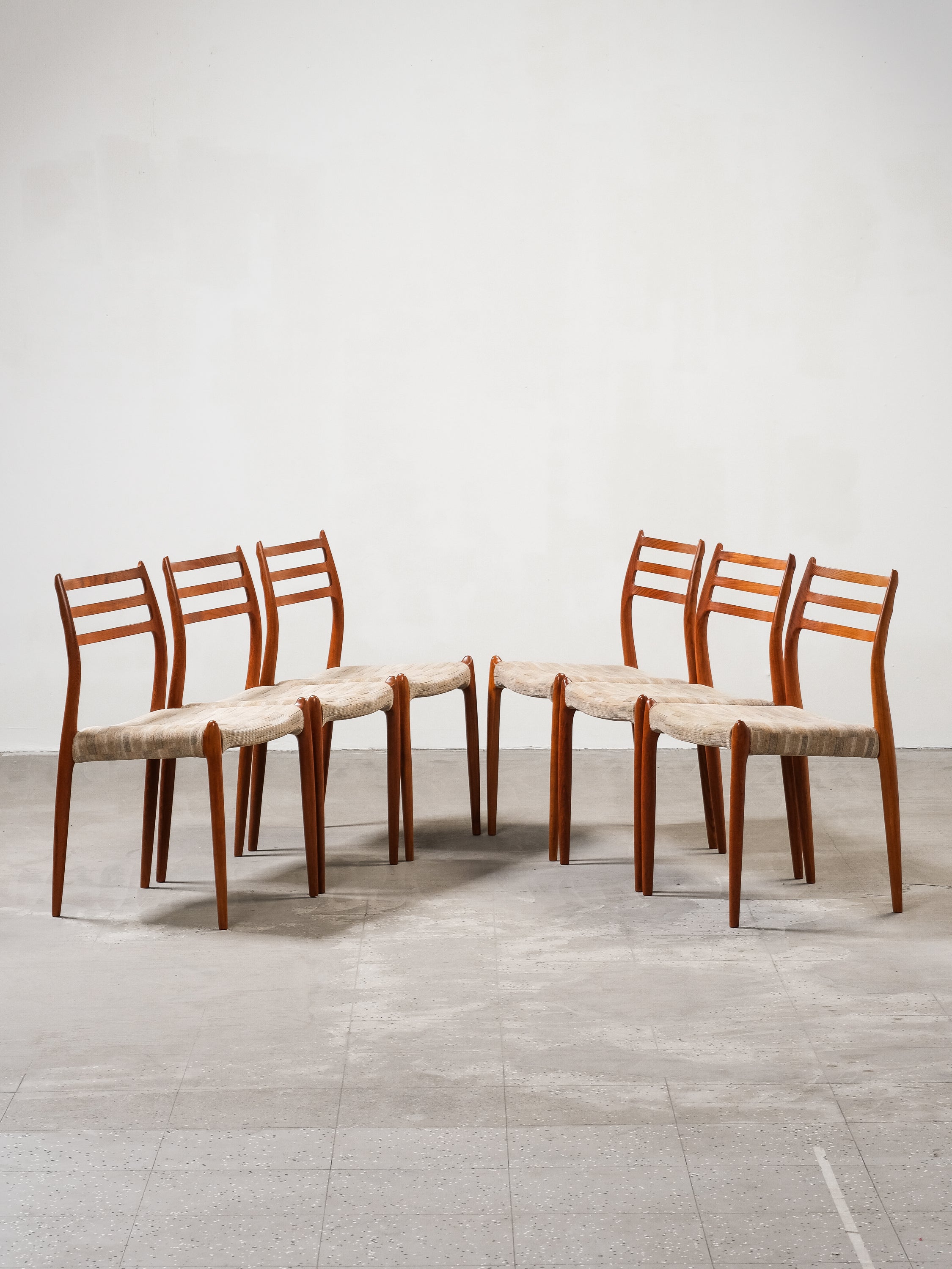 Set of 6 Model 78 Teak Dining Chairs by Niels O. Møller, Denmark