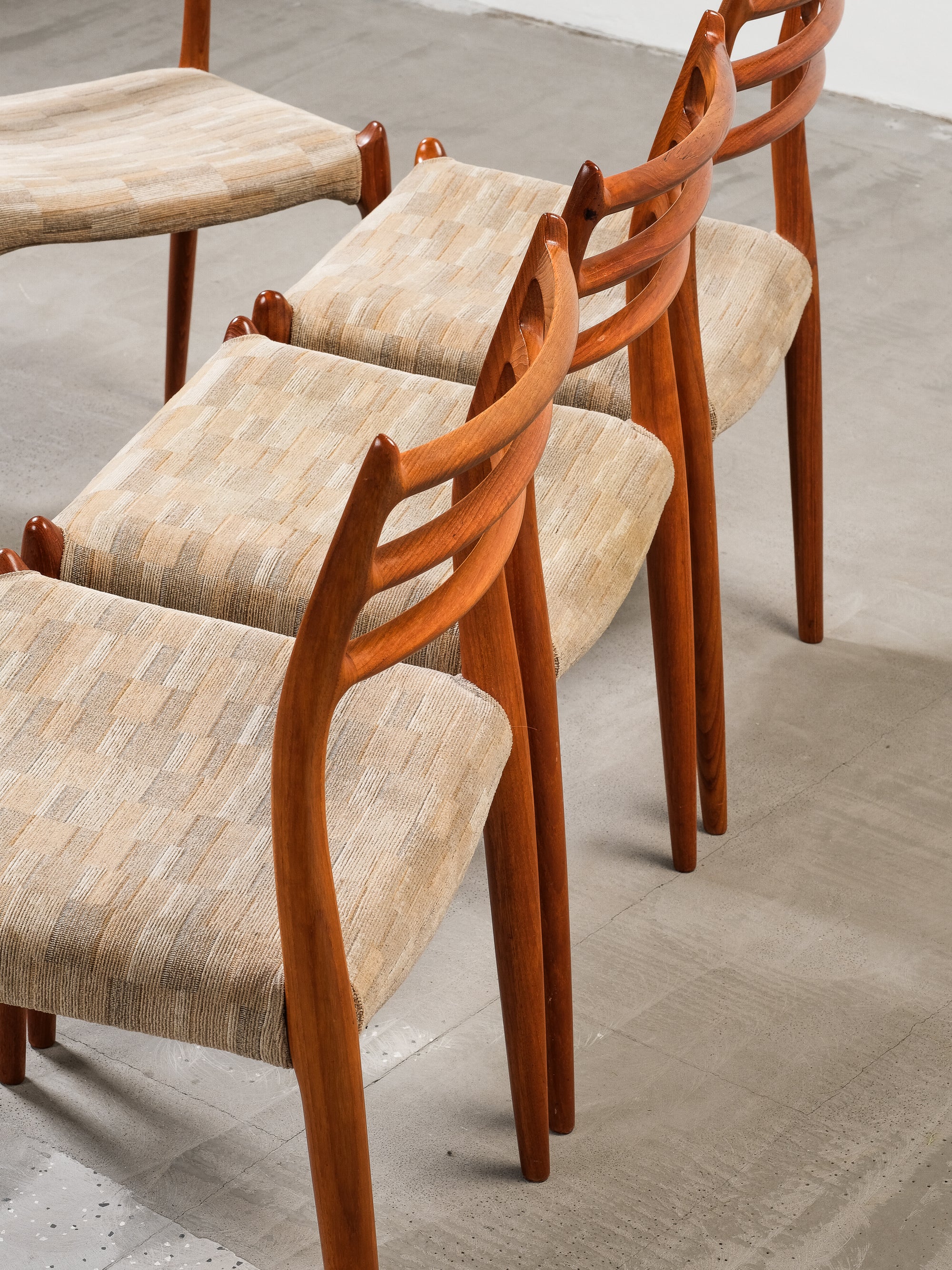 Set of 6 Model 78 Teak Dining Chairs by Niels O. Møller, Denmark, 1960s