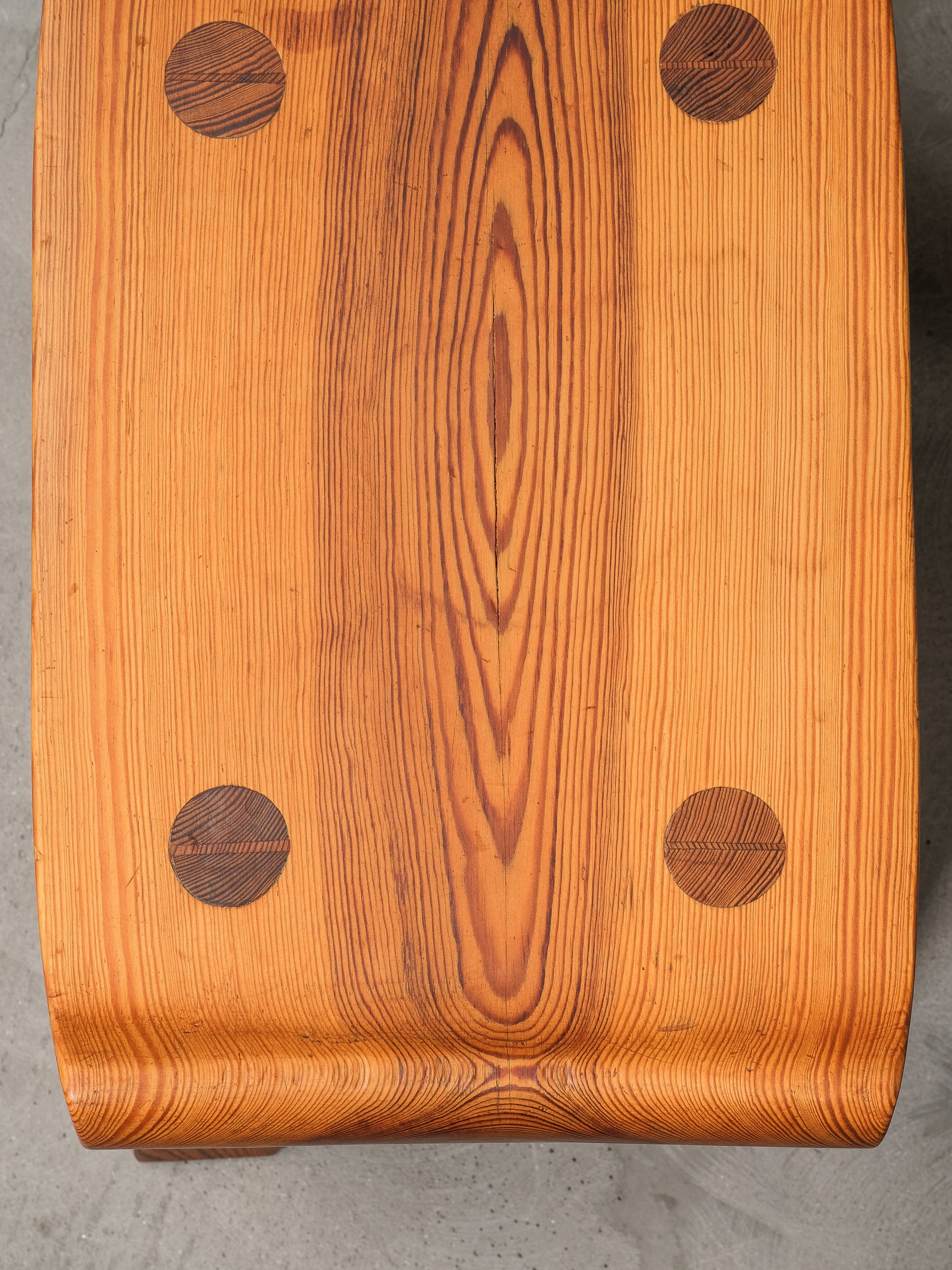 Swedish Mid-Century Solid Pine Stool, 1950s