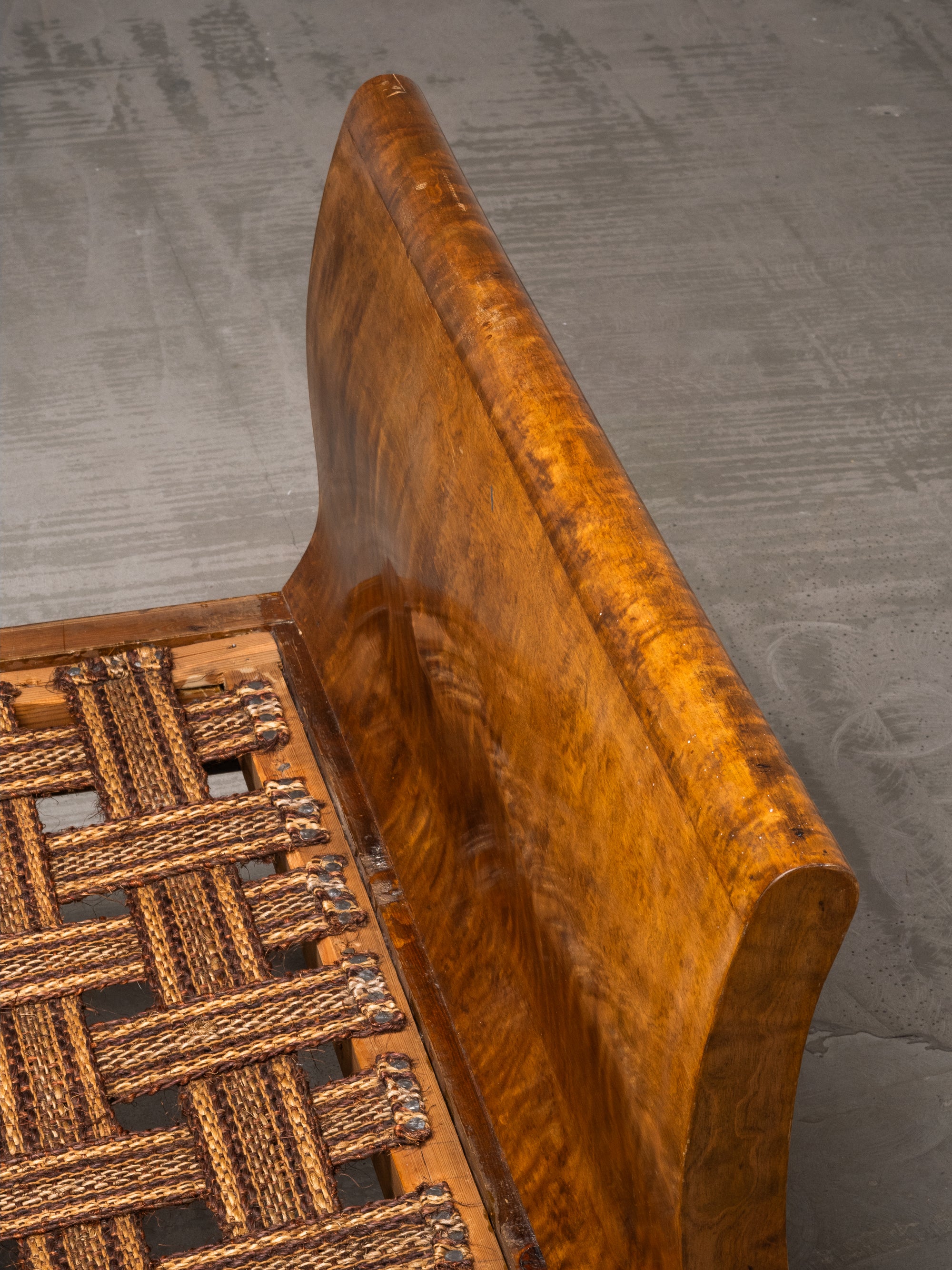 Finnish Art Deco Flame Birch Daybed, 1920s