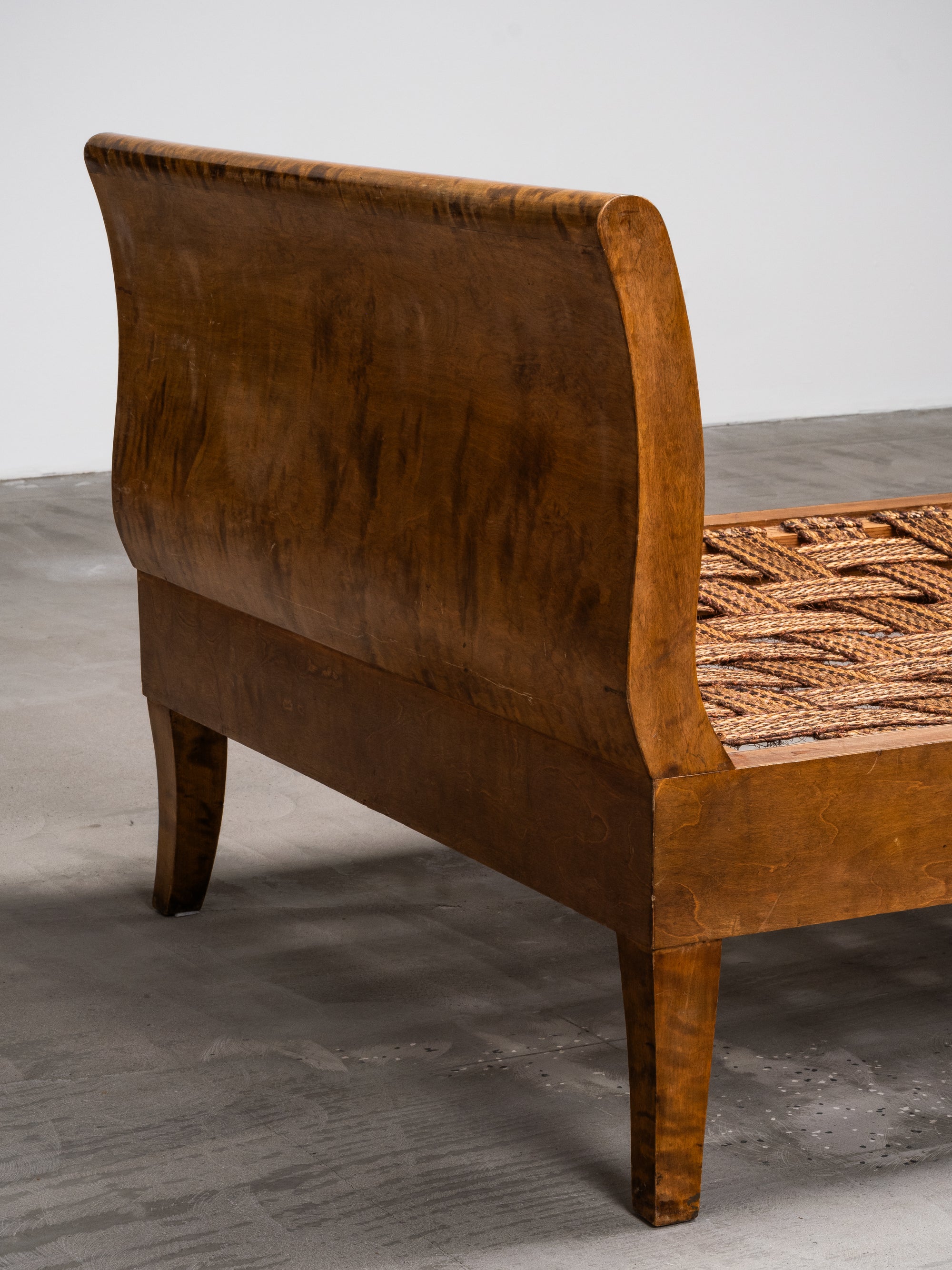 Finnish Art Deco Flame Birch Daybed, 1920s