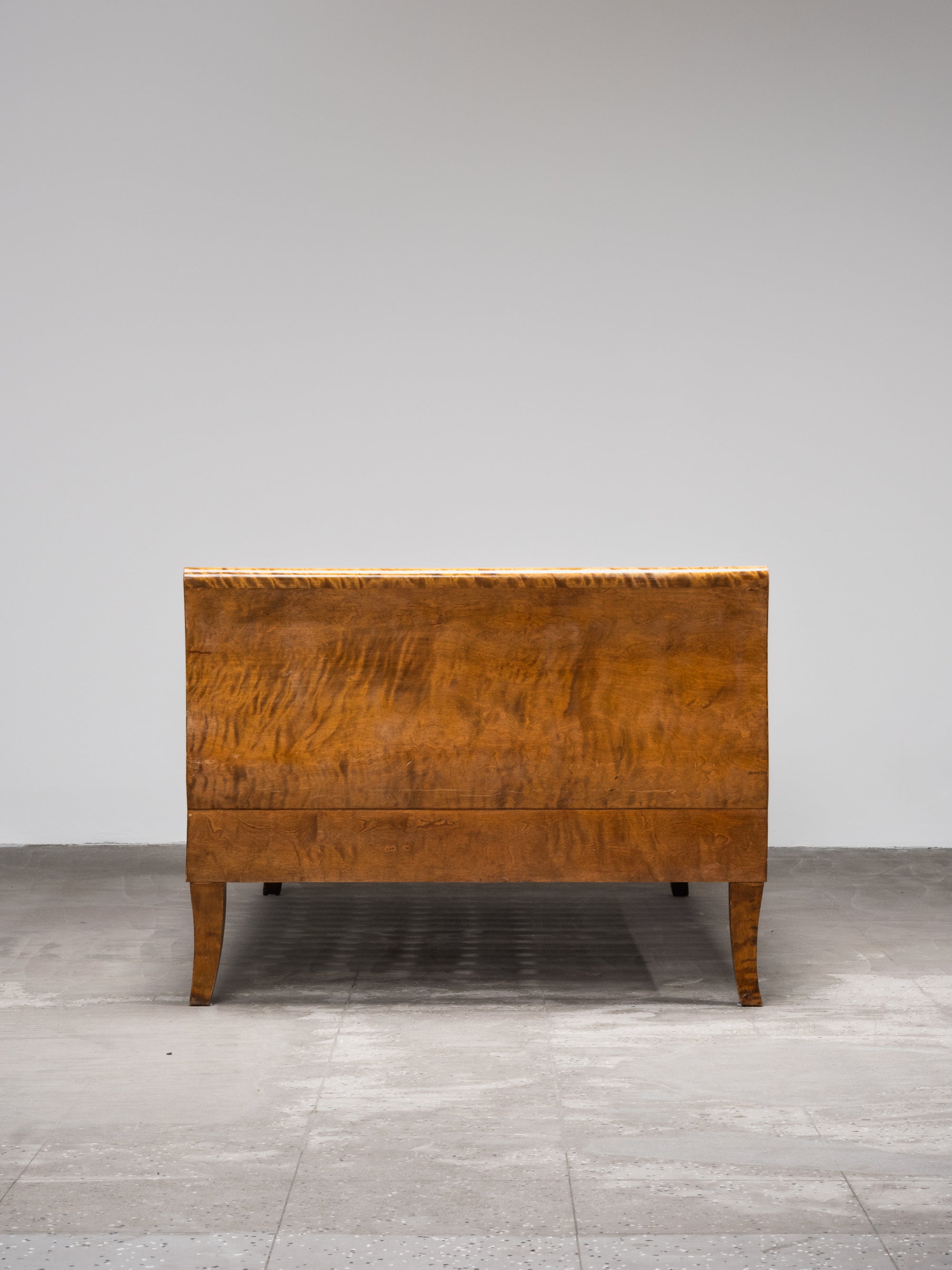 Finnish Art Deco Flame Birch Daybed, 1920s