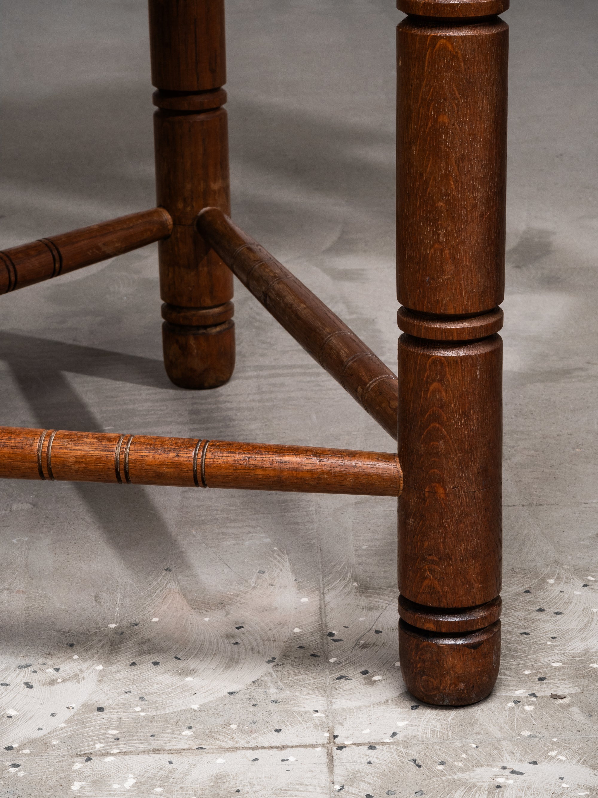 Pair of Brutalist Carved Oak Monk Chairs, Sweden, Early 1900s