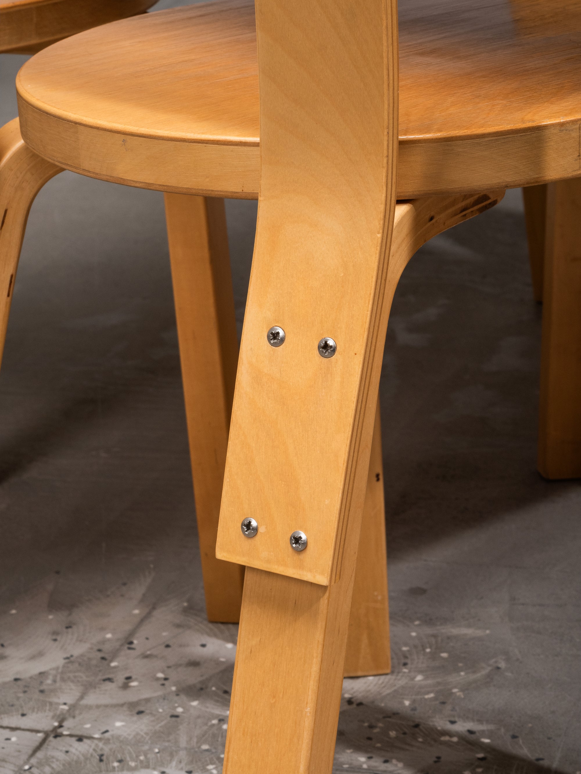 Alvar Aalto for Artek Dining Room Set Model 81B Table &amp; Set of 4 Model 65 Chairs