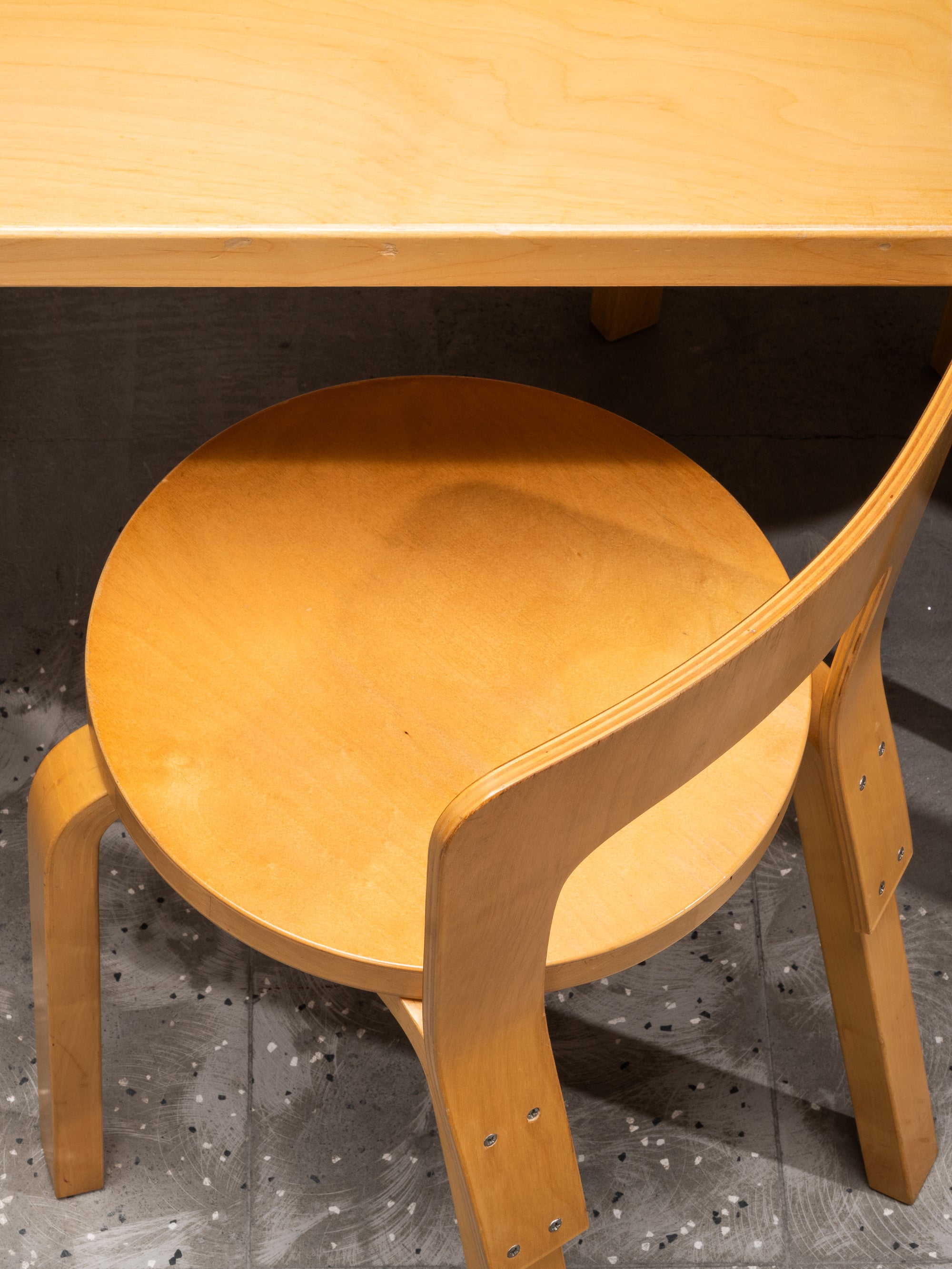 Alvar Aalto for Artek Dining Room Set Model 81B Table &amp; Set of 4 Model 65 Chairs