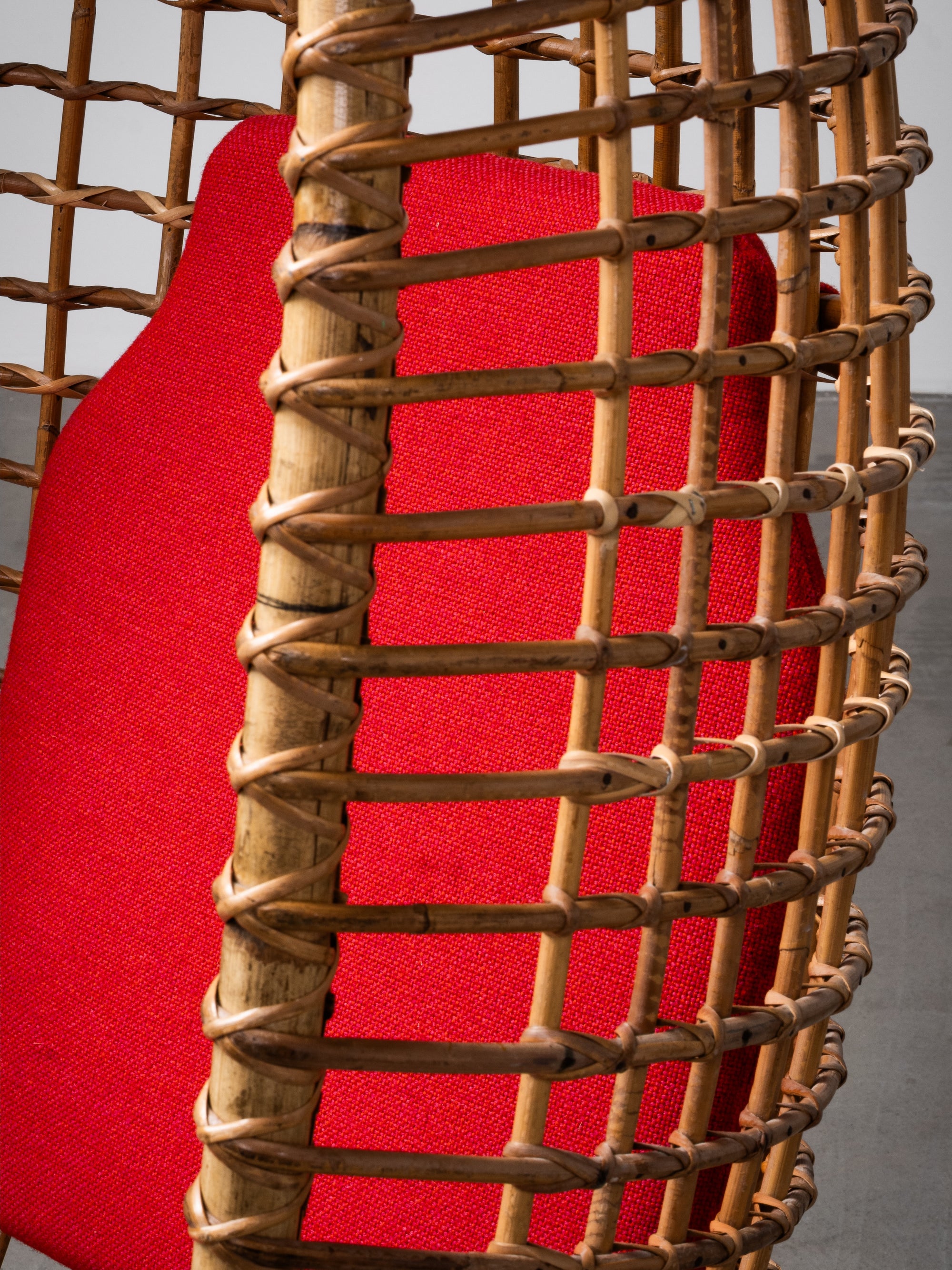 Pendant Rattan Chair ‘Eureka’ by Giovanni Travasa, Bonacina, Italy, 1950s