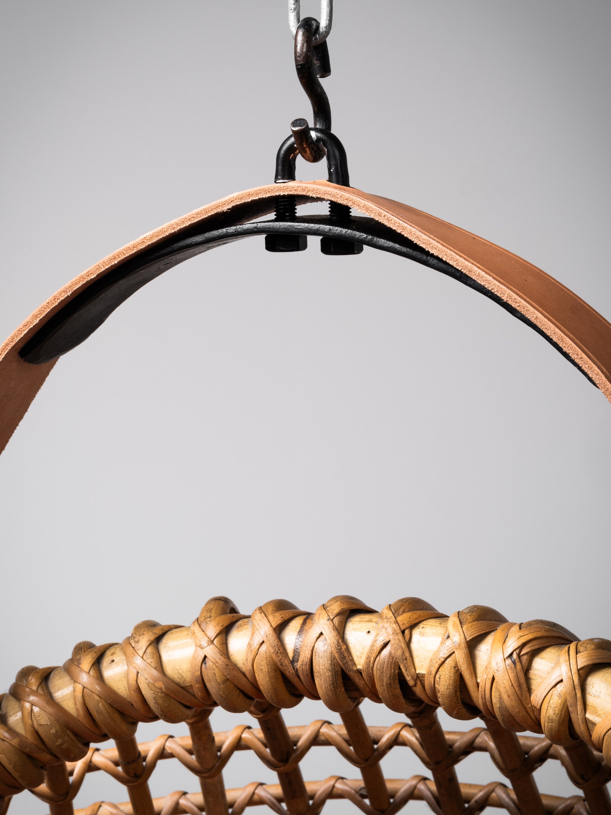 Pendant Rattan Chair ‘Eureka’ by Giovanni Travasa, Bonacina, Italy, 1950s