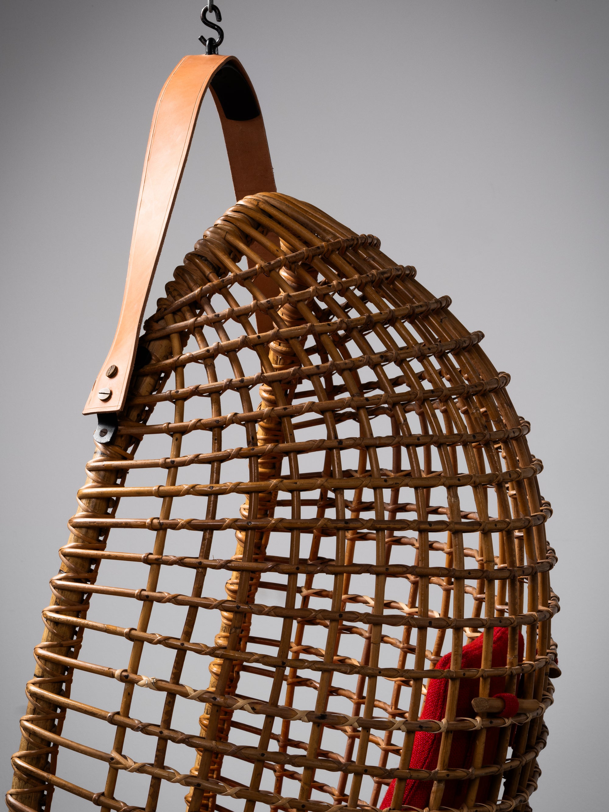 Pendant Rattan Chair ‘Eureka’ by Giovanni Travasa, Bonacina, Italy, 1950s