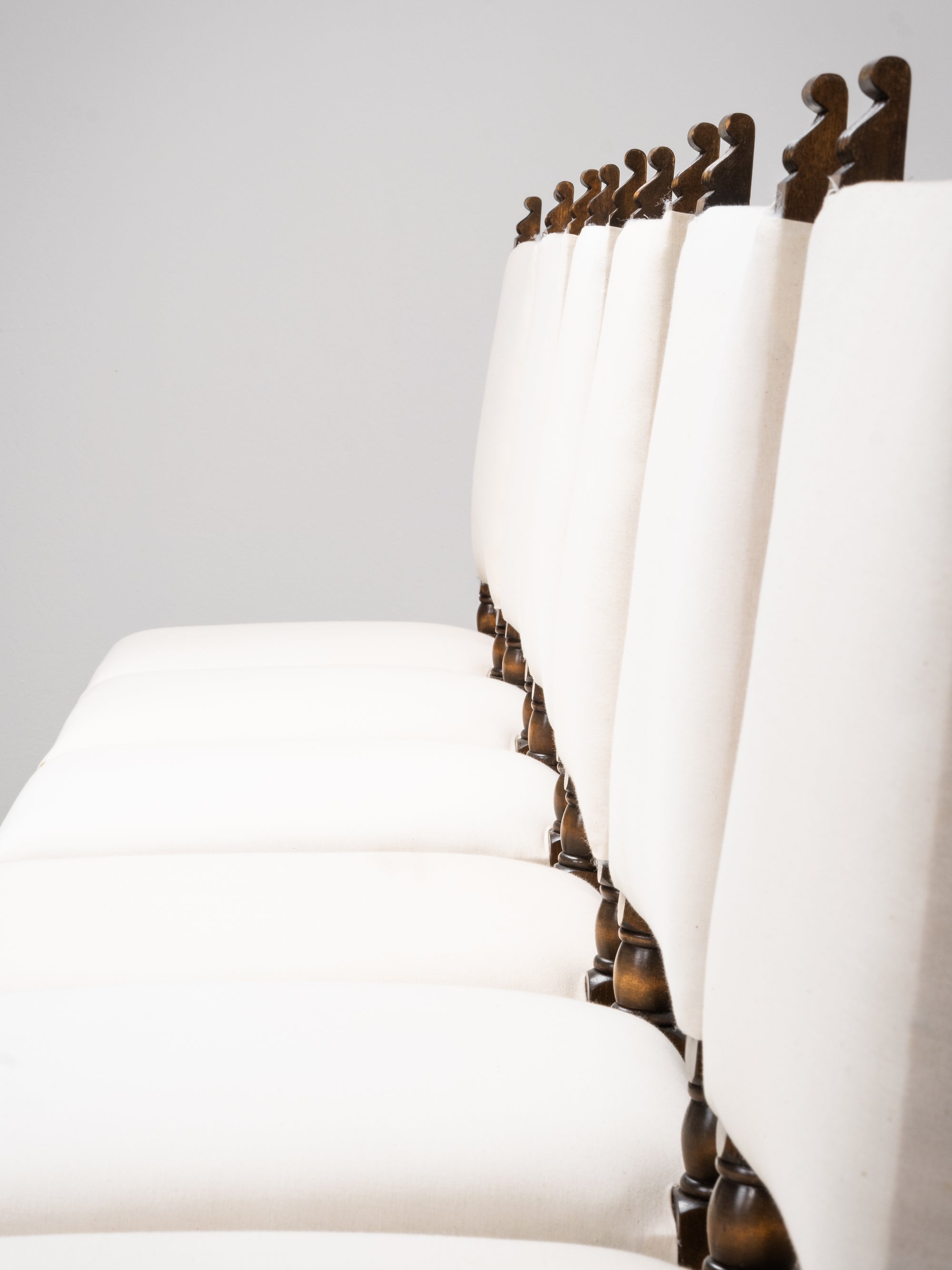 Set of 8 Swedish Grace Style Dining Chairs by Sundströms Snickeri, 1930s