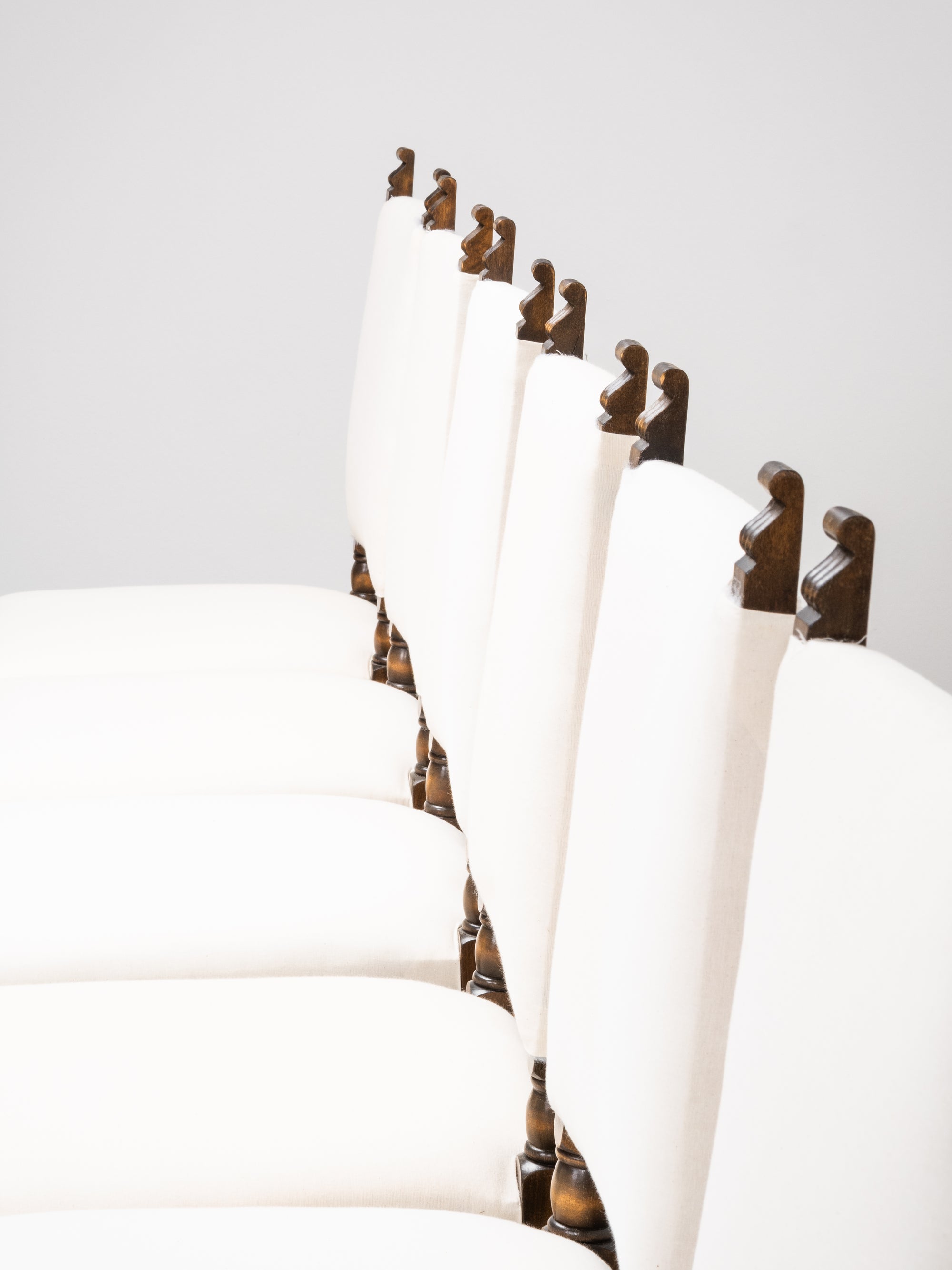 Set of 8 Swedish Grace Style Dining Chairs by Sundströms Snickeri, 1930s
