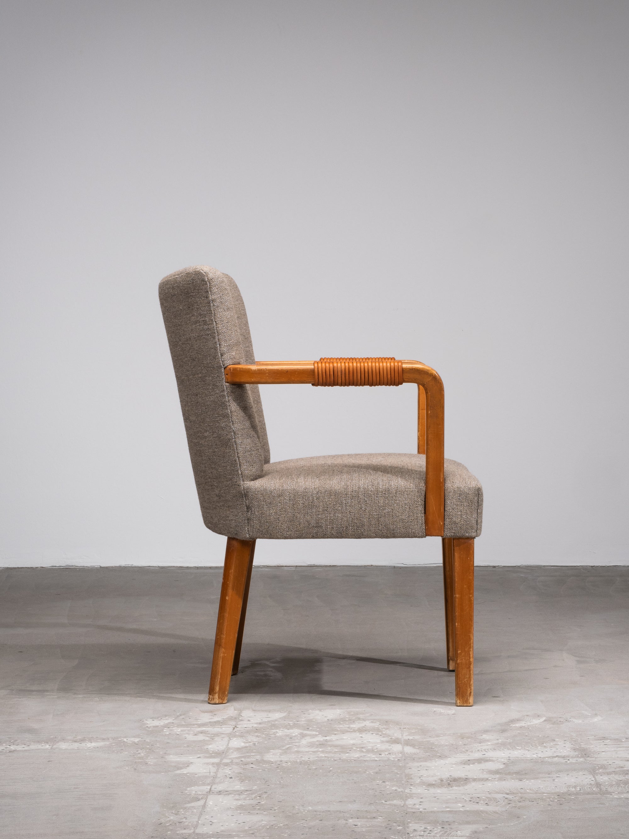 Aino Aalto Savoy Armchair in Birch, Leather and Fabric, Artek, Finland, 1940s