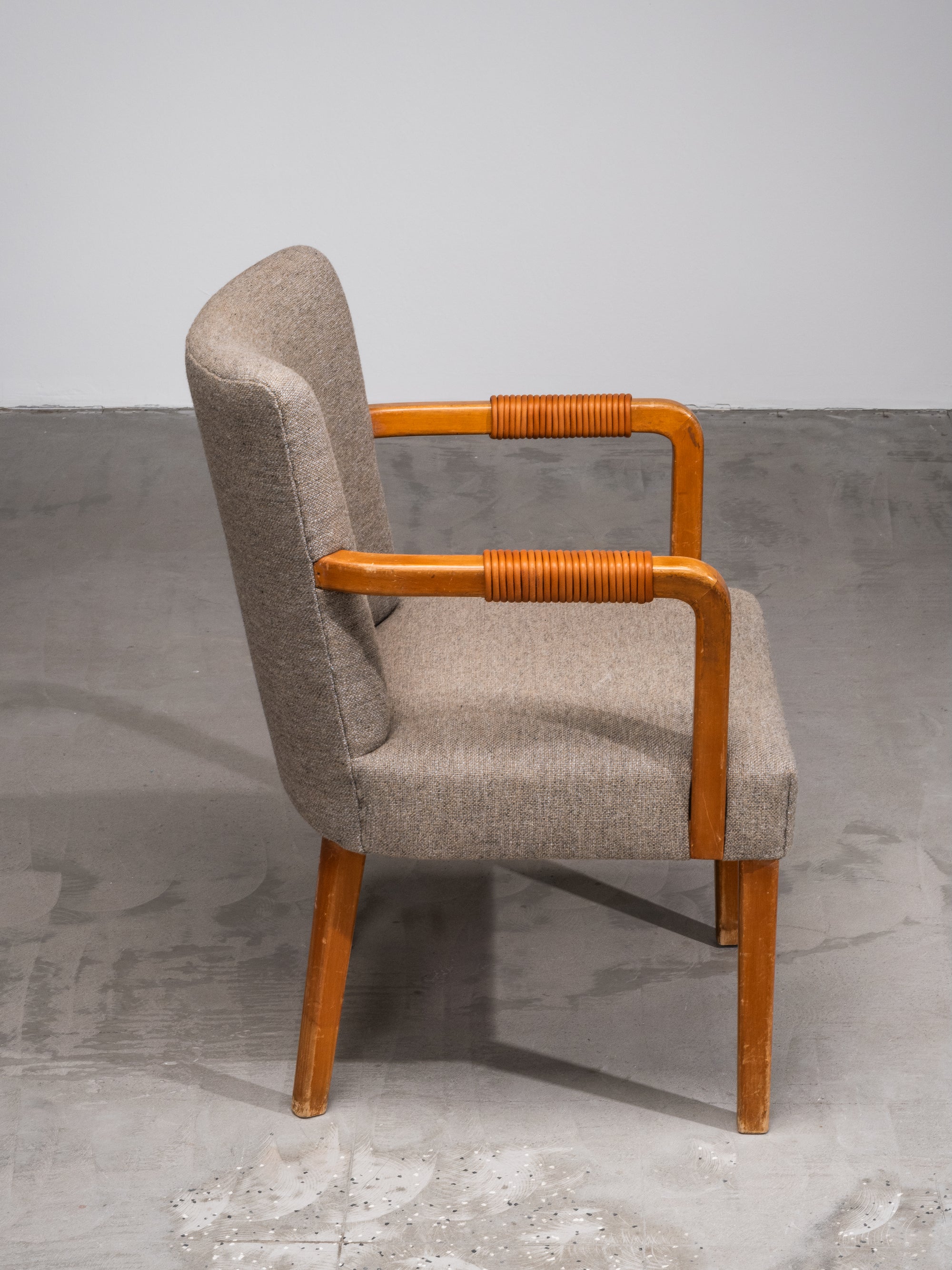Aino Aalto Savoy Armchair in Birch, Leather and Fabric, Artek, Finland, 1940s