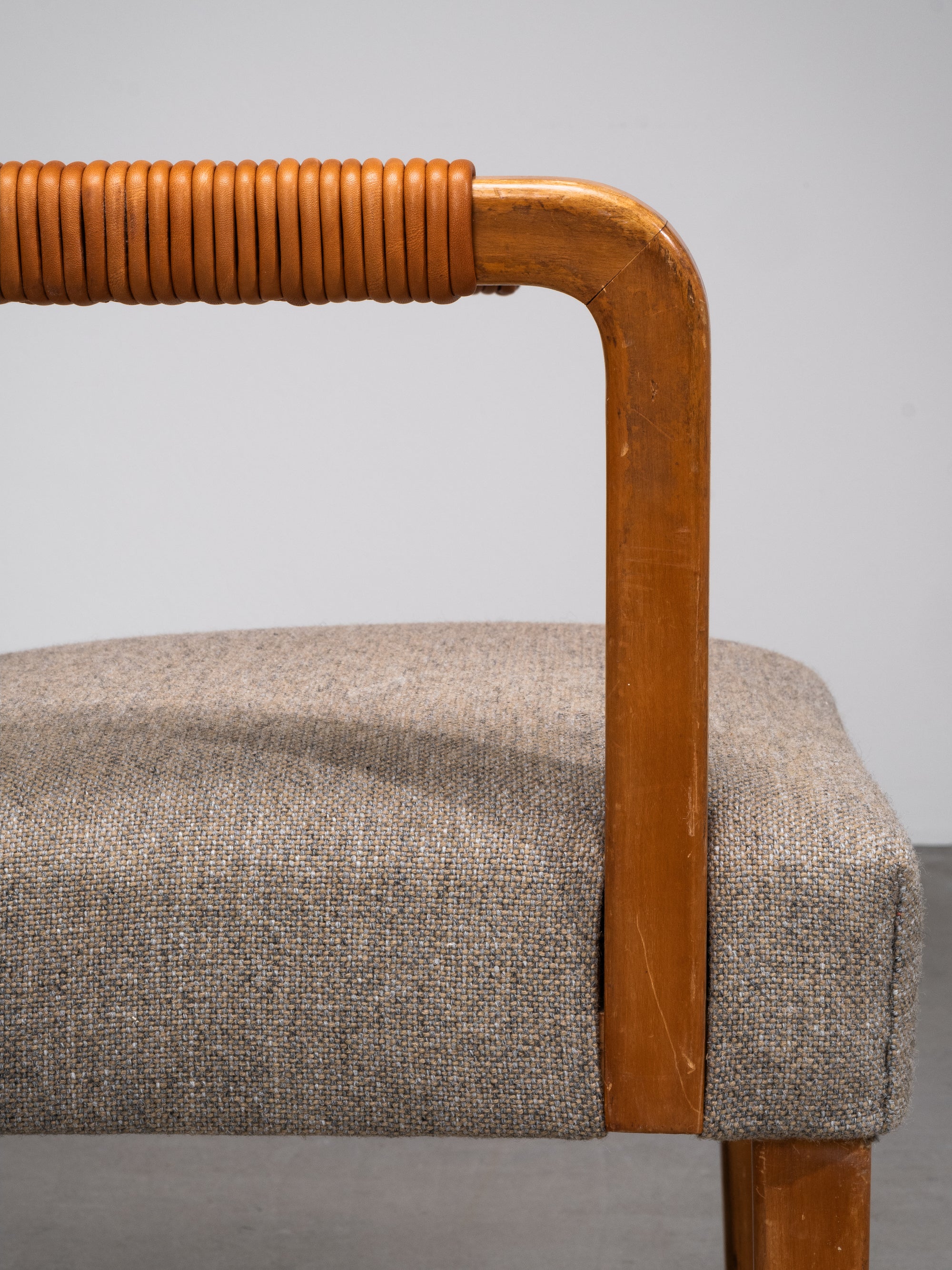 Aino Aalto Savoy Armchair in Birch, Leather and Fabric, Artek, Finland, 1940s