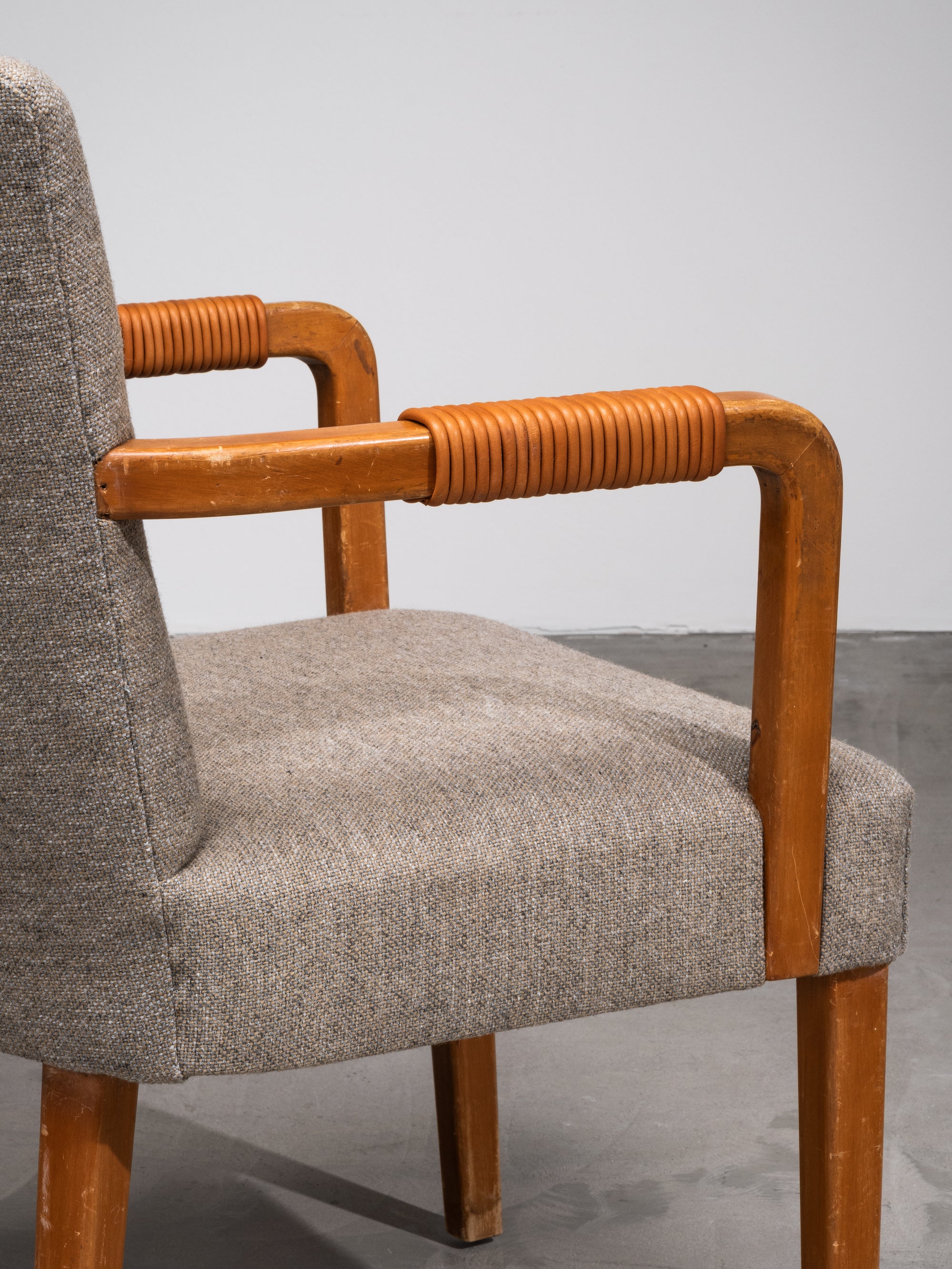 Aino Aalto Savoy Armchair in Birch, Leather and Fabric, Artek, Finland, 1940s