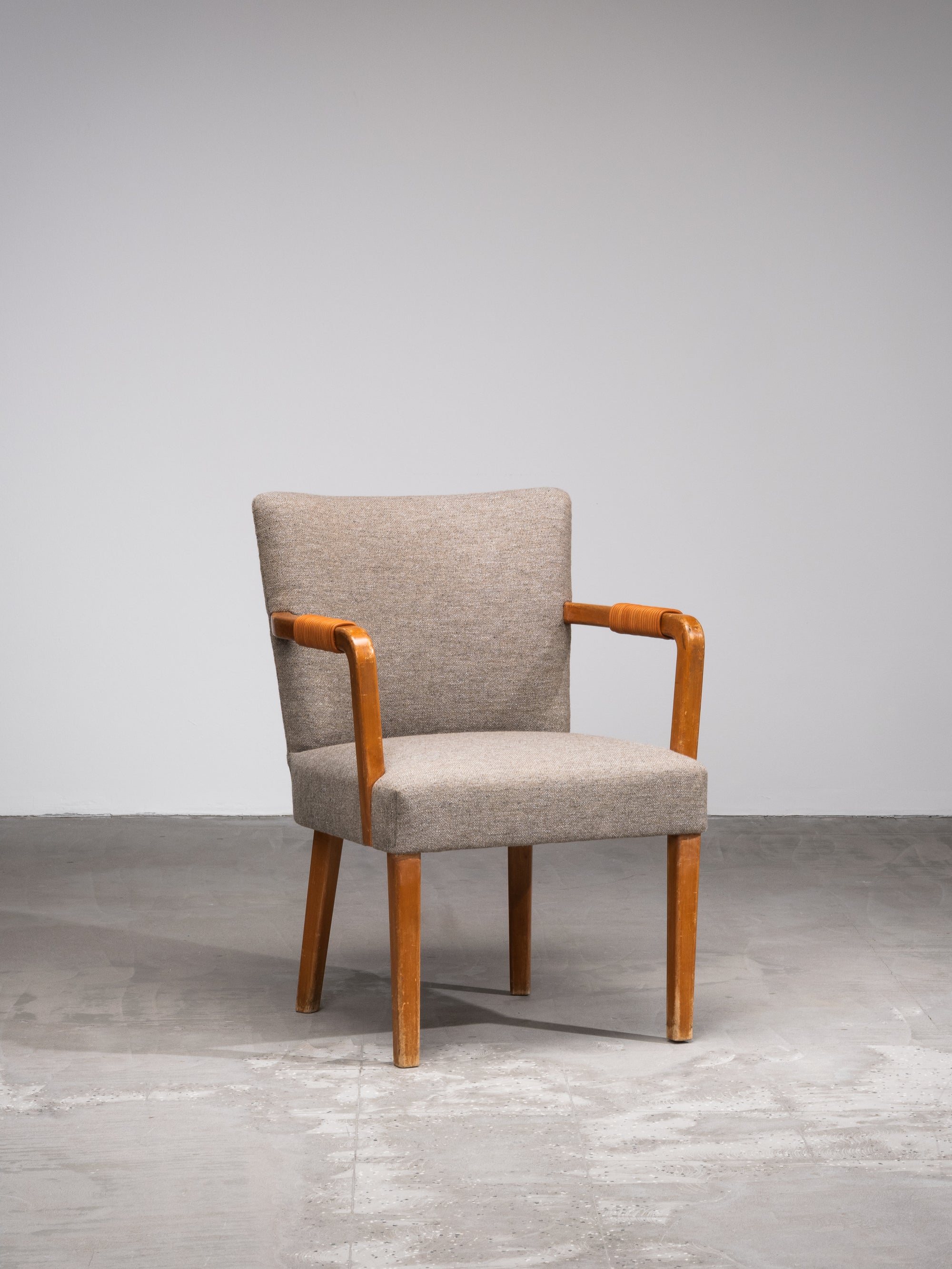 Aino Aalto Savoy Armchair in Birch, Leather and Fabric, Artek, Finland, 1940s